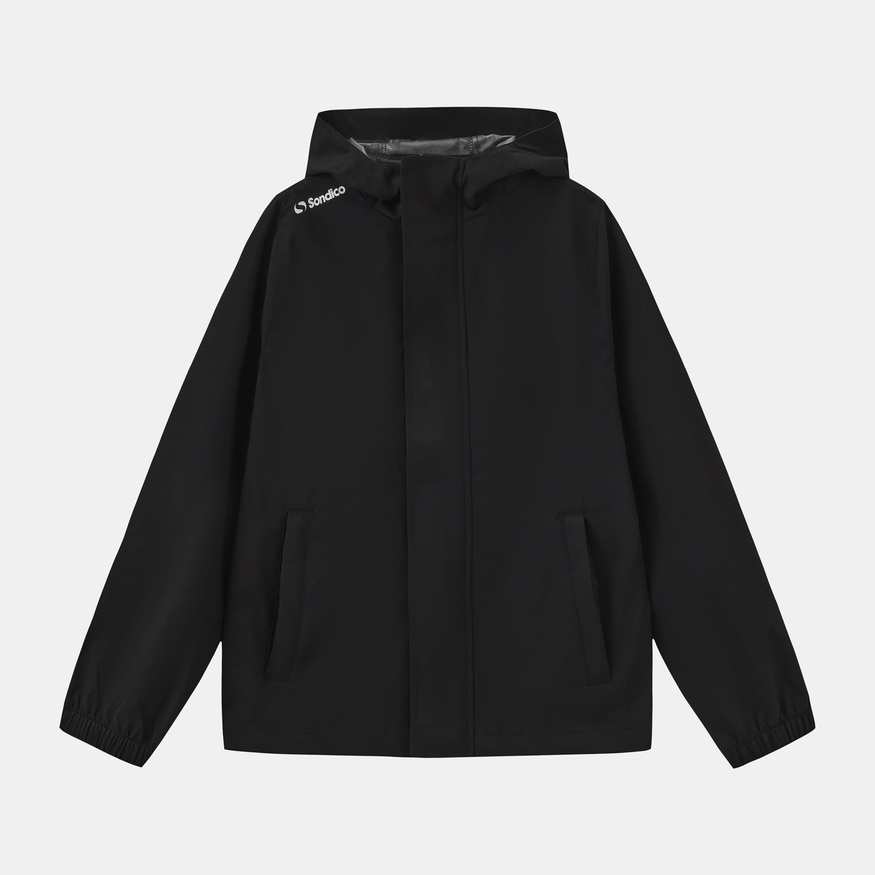 Black - Sondico - Unisex Kids Rain Jacket Waterproof Lightweight Rain Anorak - 1