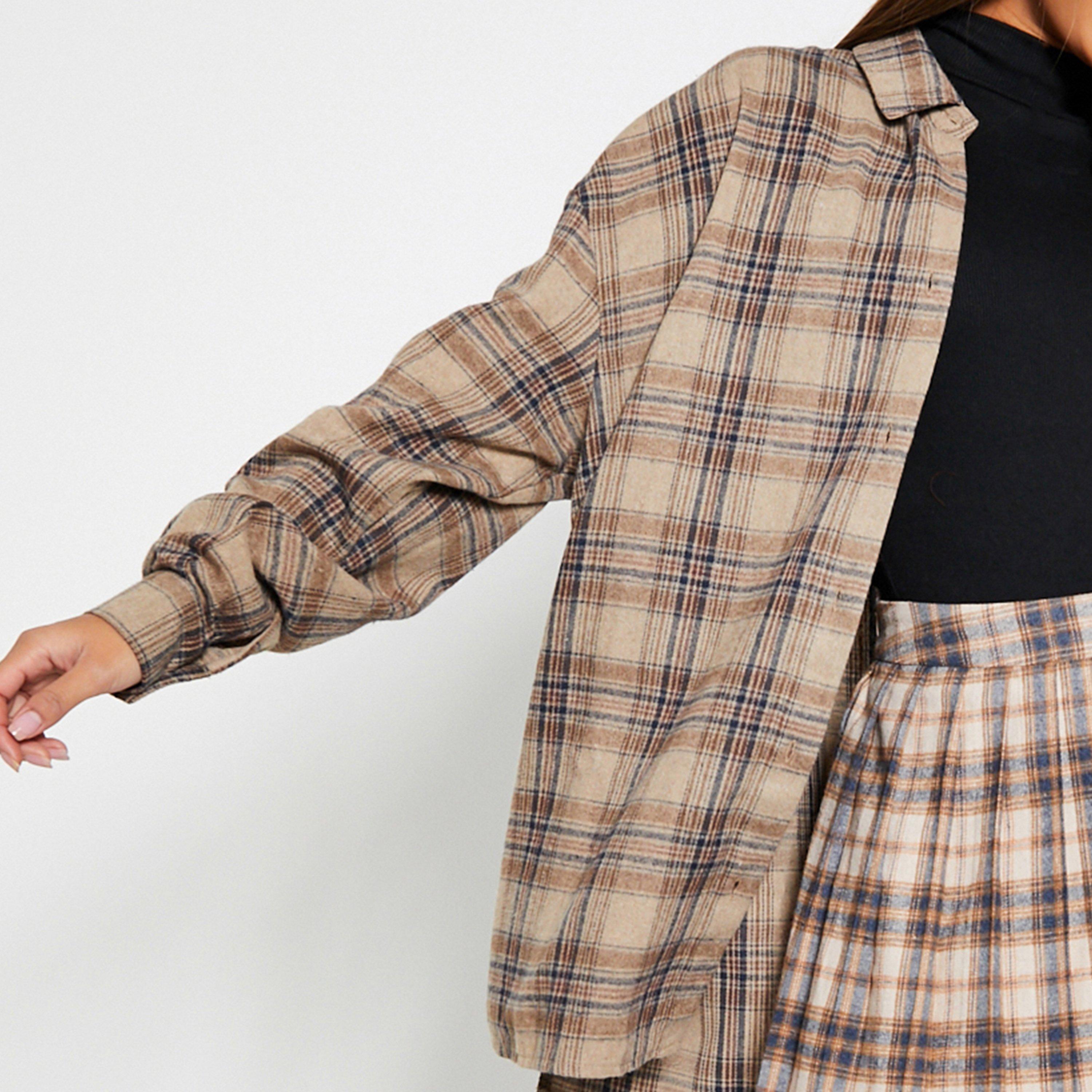 Steen - I Saw It First - ISAWITFIRST Brushed Check Oversized Shirt - 3