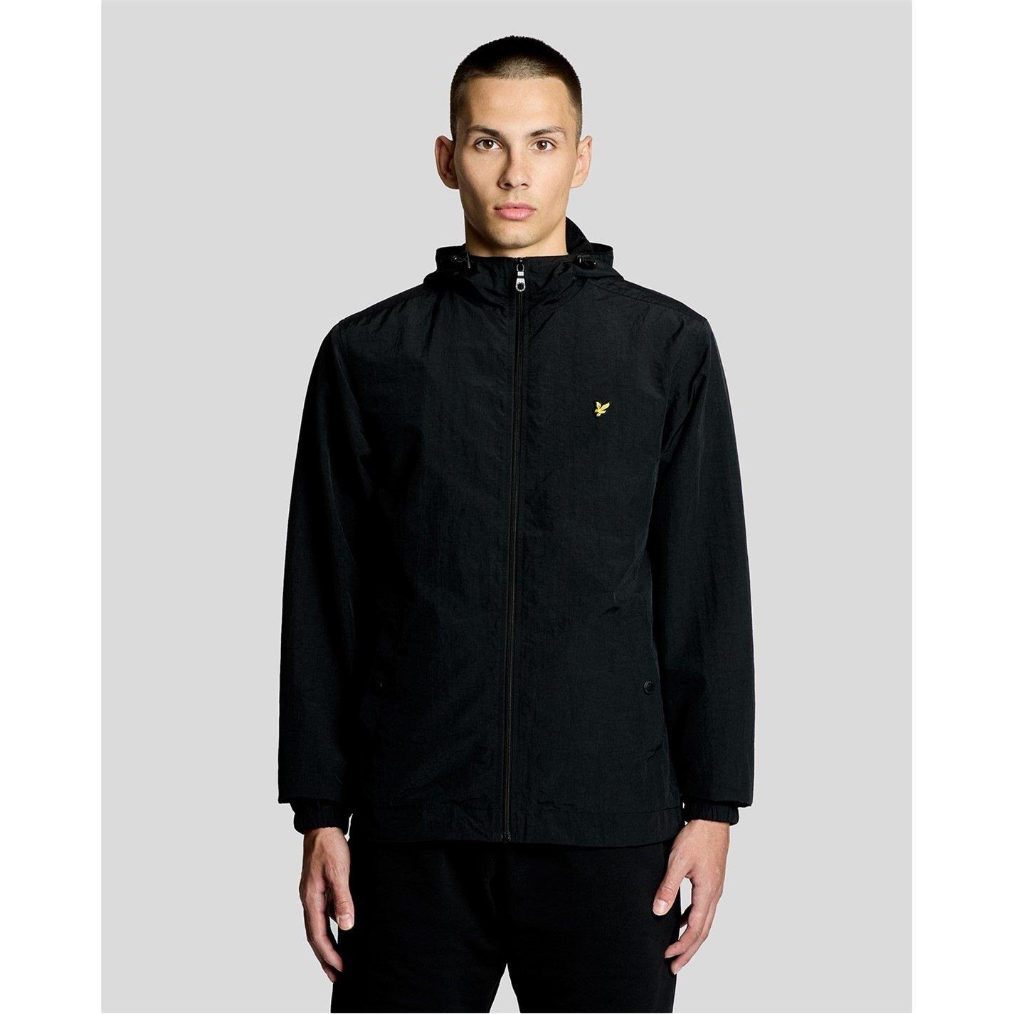 Jet Black - Lyle and Scott - Lyle & Scott Mens Water Resistant Zip Through Jacket - 1