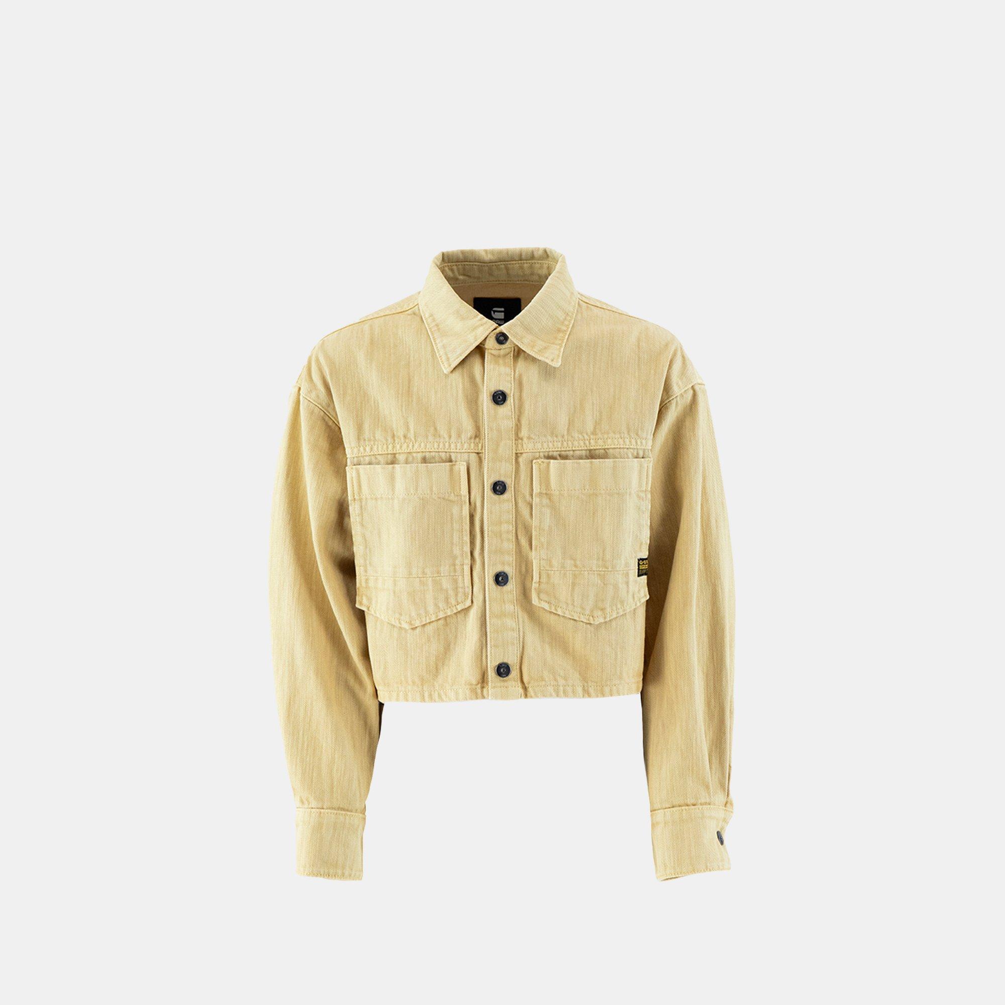 G Star Girls Kids' Crpd Overshirt - Lt Buff Yellow - 8Y