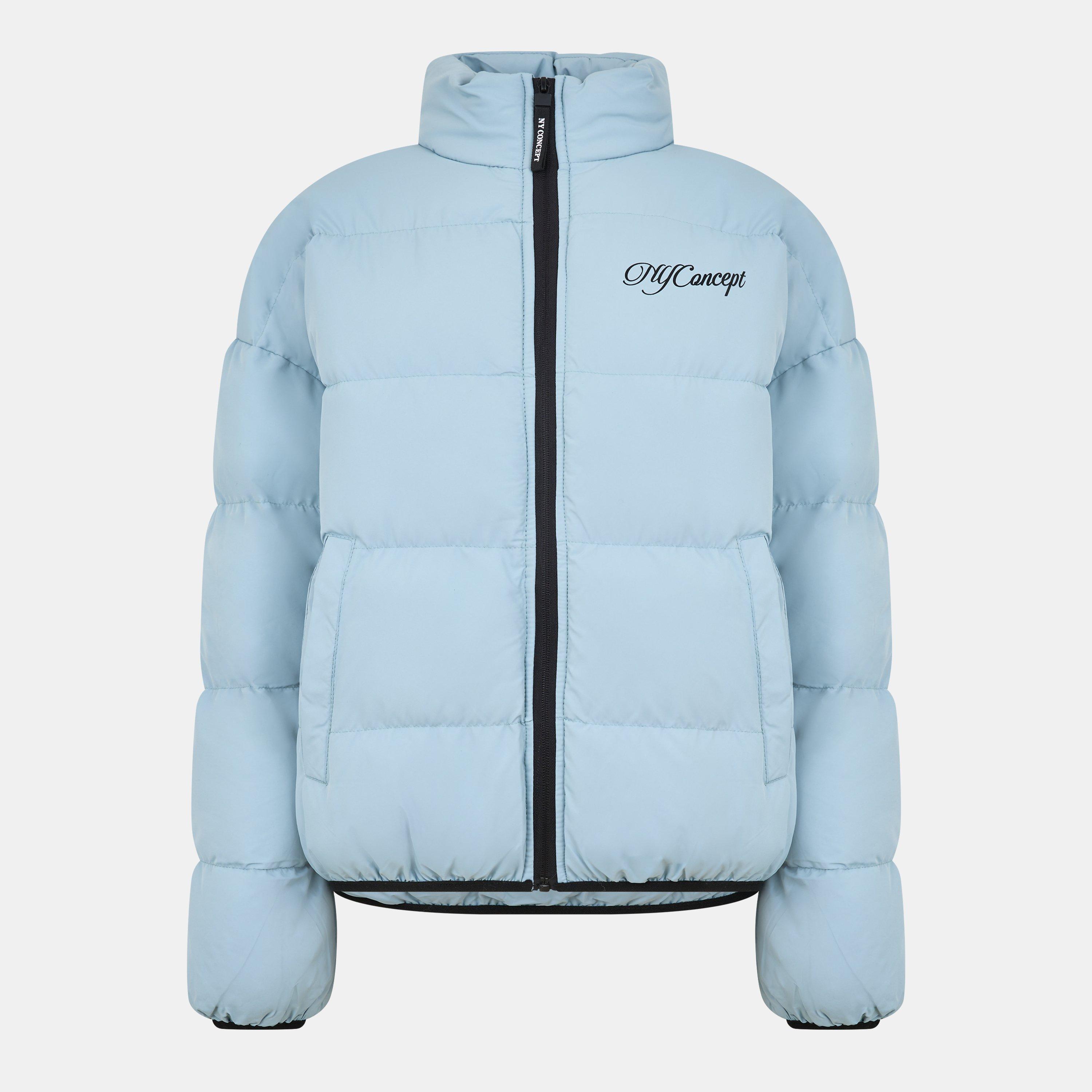 Blue - NY Concept - Men's Script Puffer Jacket - 1