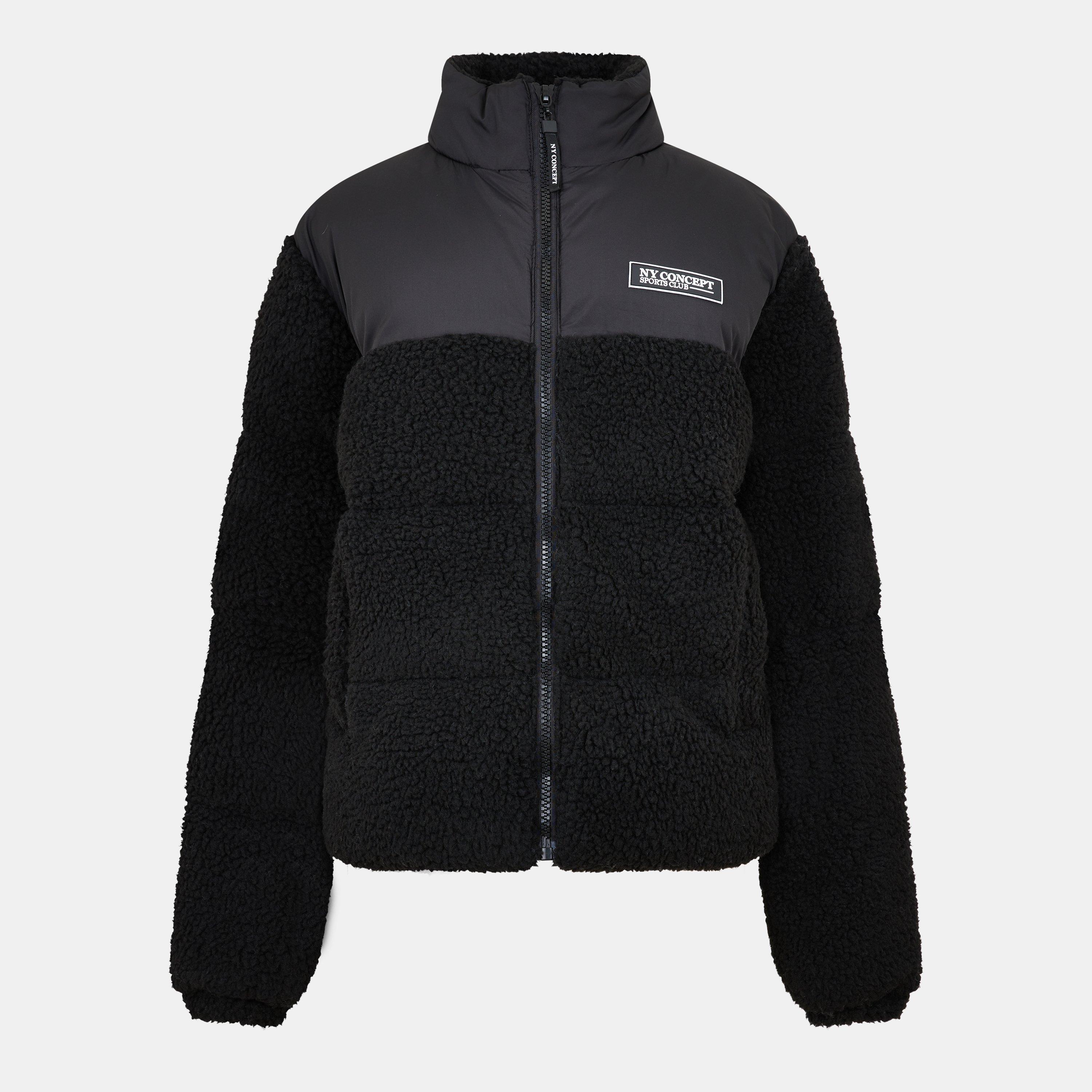 Black - NY Concept - Unisex Adults Chase Sherpa Puffer Jacket - 1