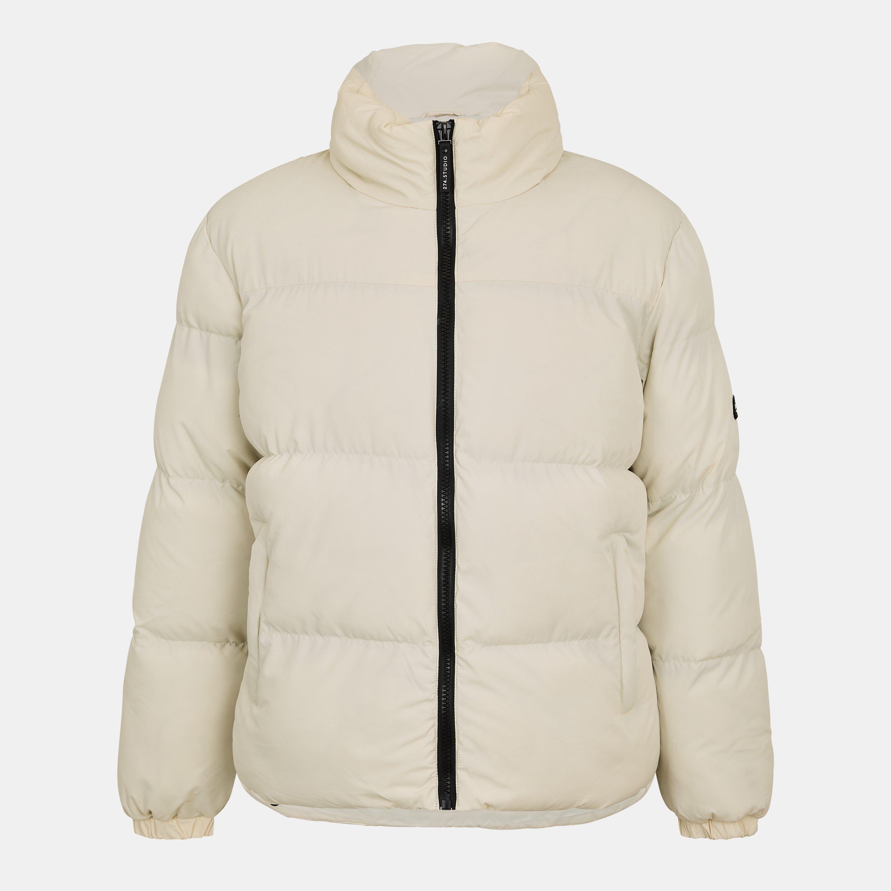 Cream - 274 Studio - Men's Alaska Borg Puffer Jacket - 1