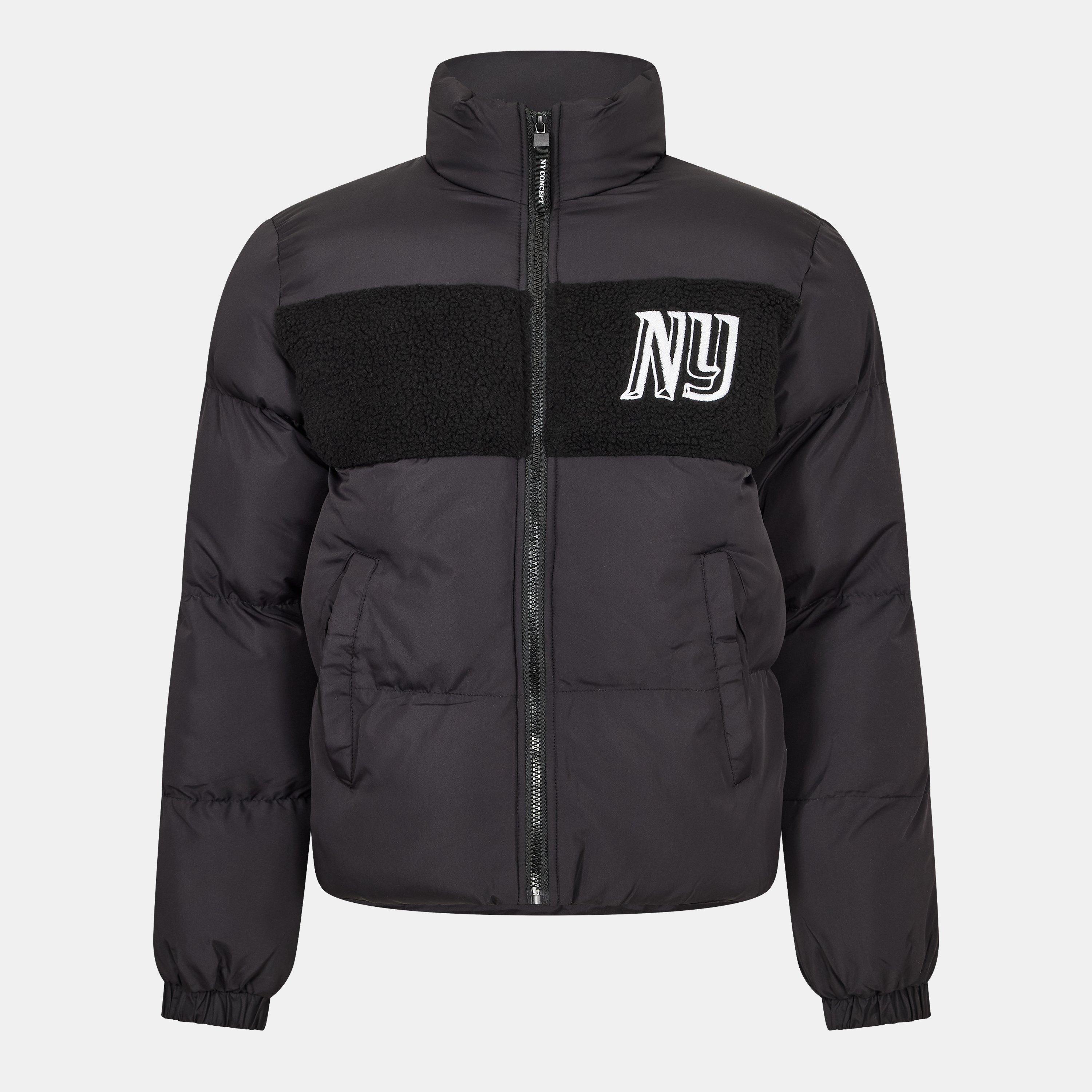 Black - NY Concept - Men's Sherpa Puffer Jacket - 1