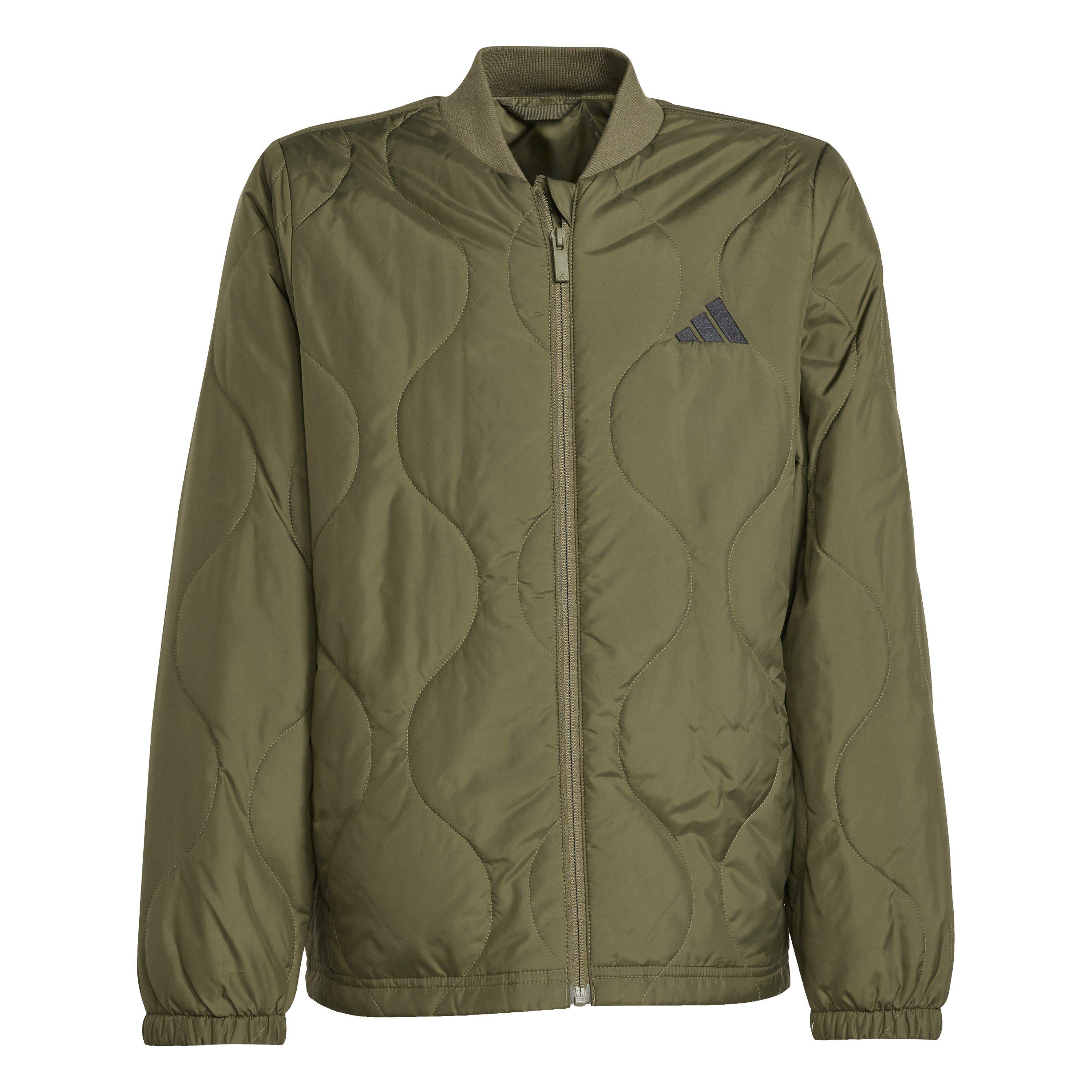 Olive/Black - adidas - Unisex Kids' Lightweight Puffer Jacket - 1