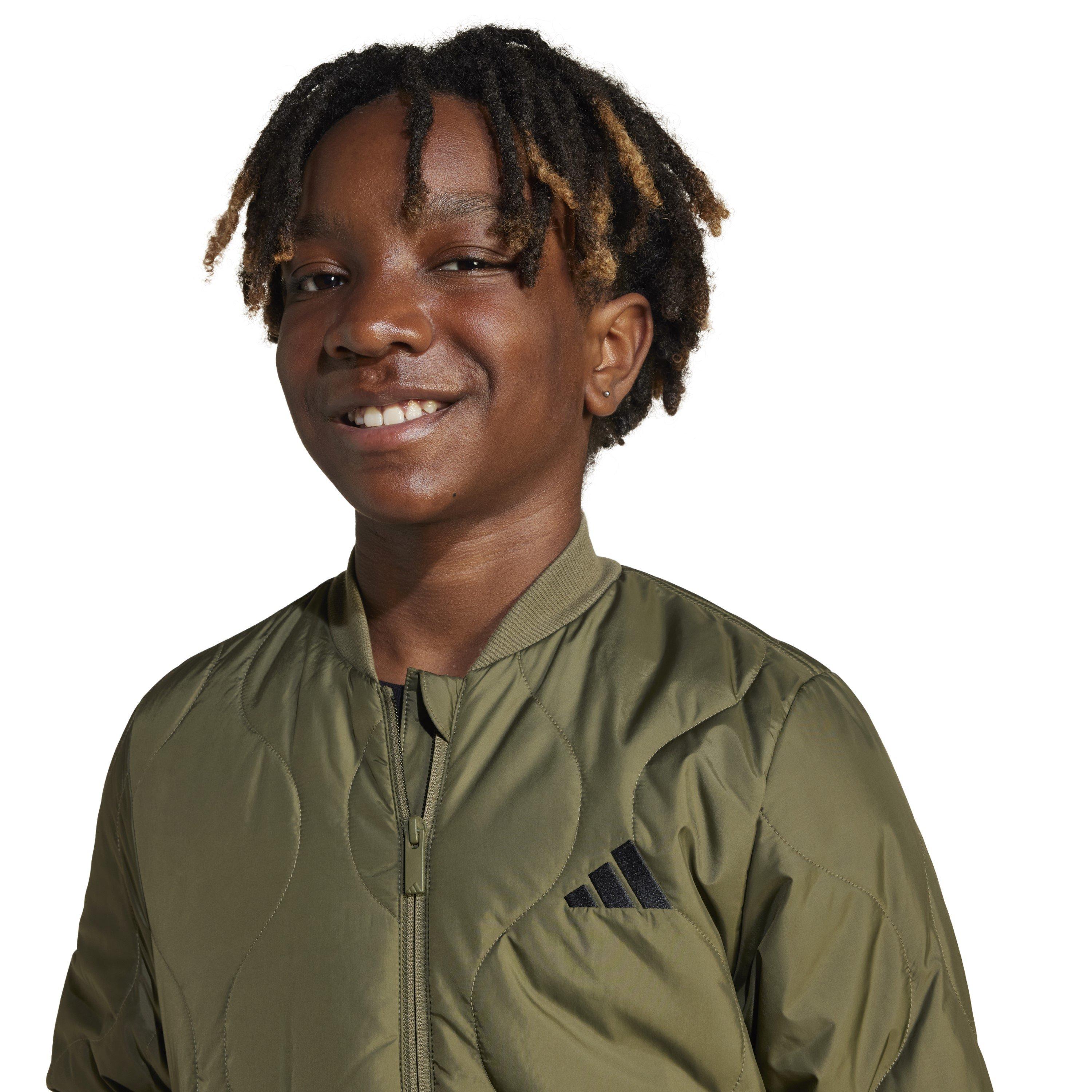 Olijf/Zwart - adidas - J Lt Pad Jkt Jn99 - 6