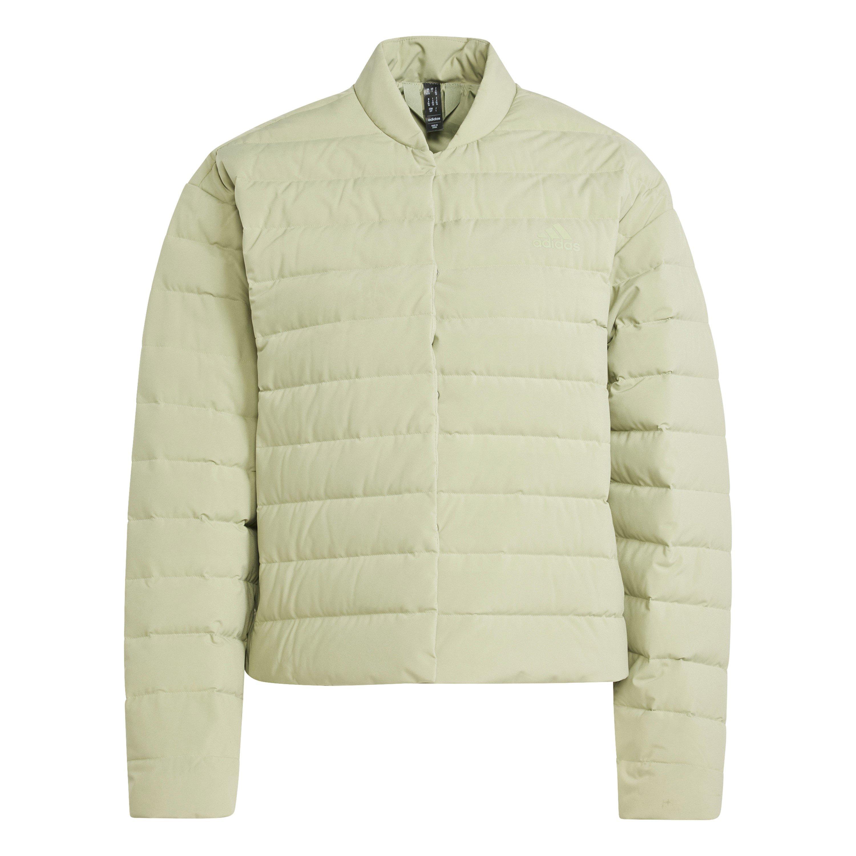 Adidas Women's Helionic Down Jacket - Tent Green - 12 (M)