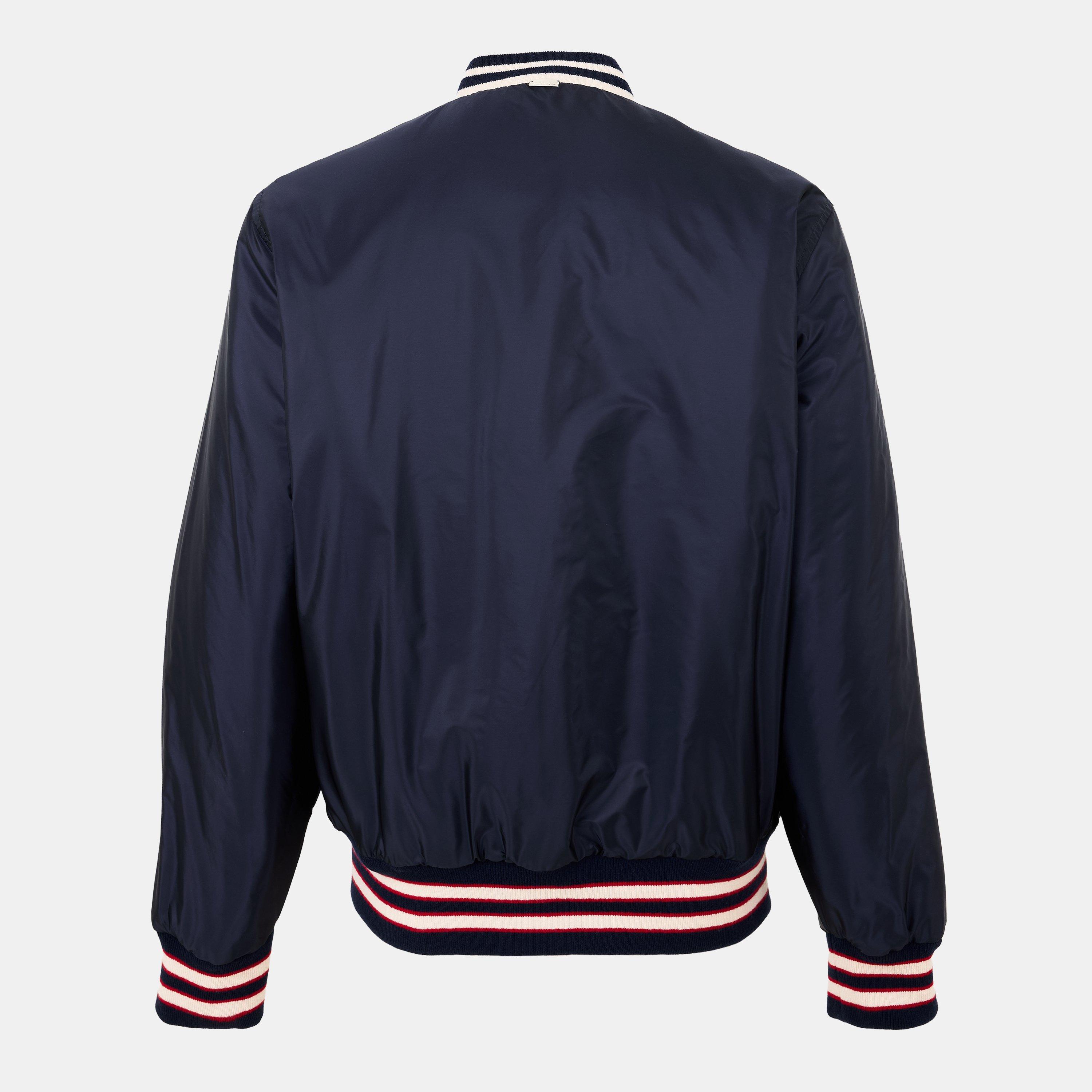 Navy - Gucci - Men's  Reversible Structured Fit Bomber Jacket - 2
