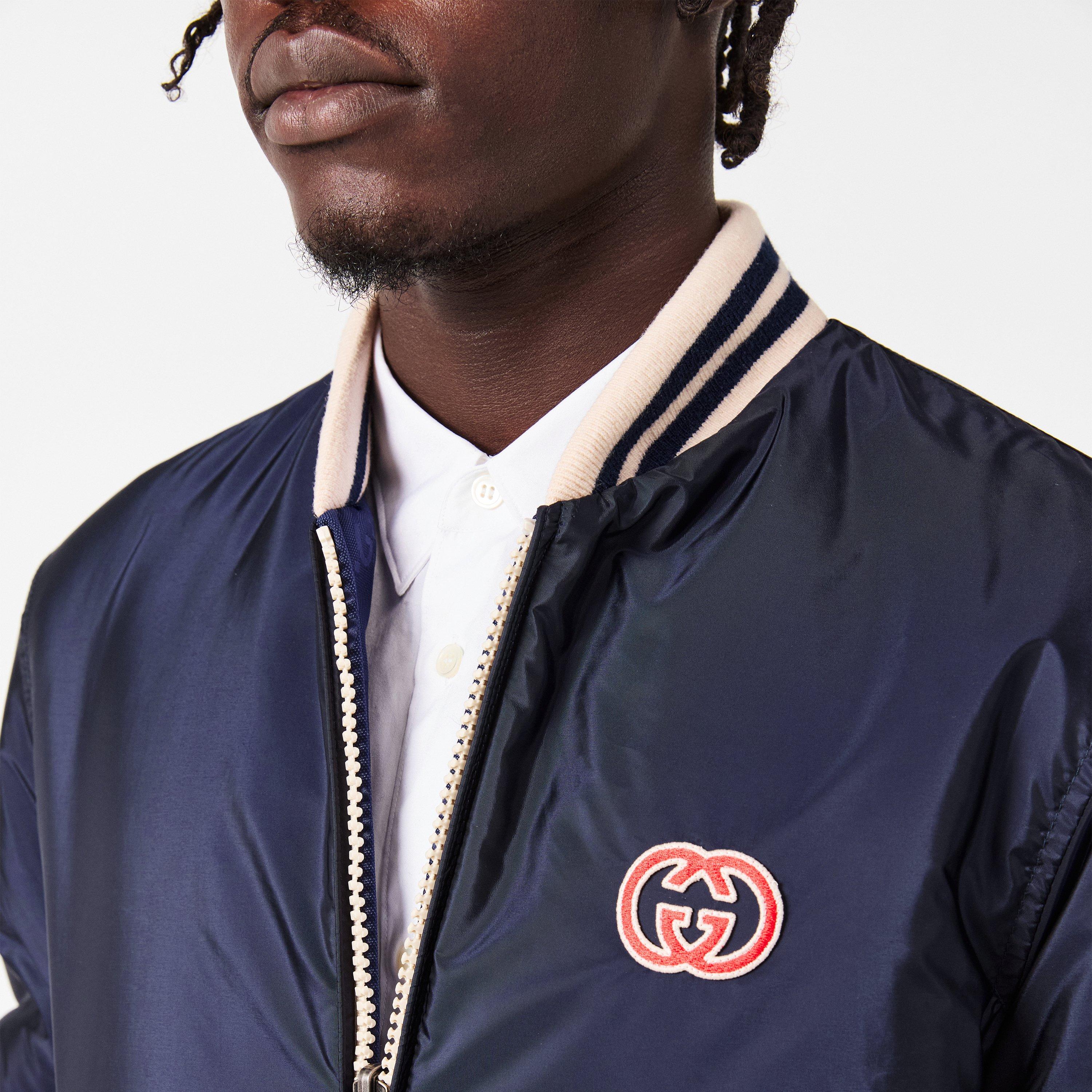 Navy - Gucci - Men's  Reversible Structured Fit Bomber Jacket - 5