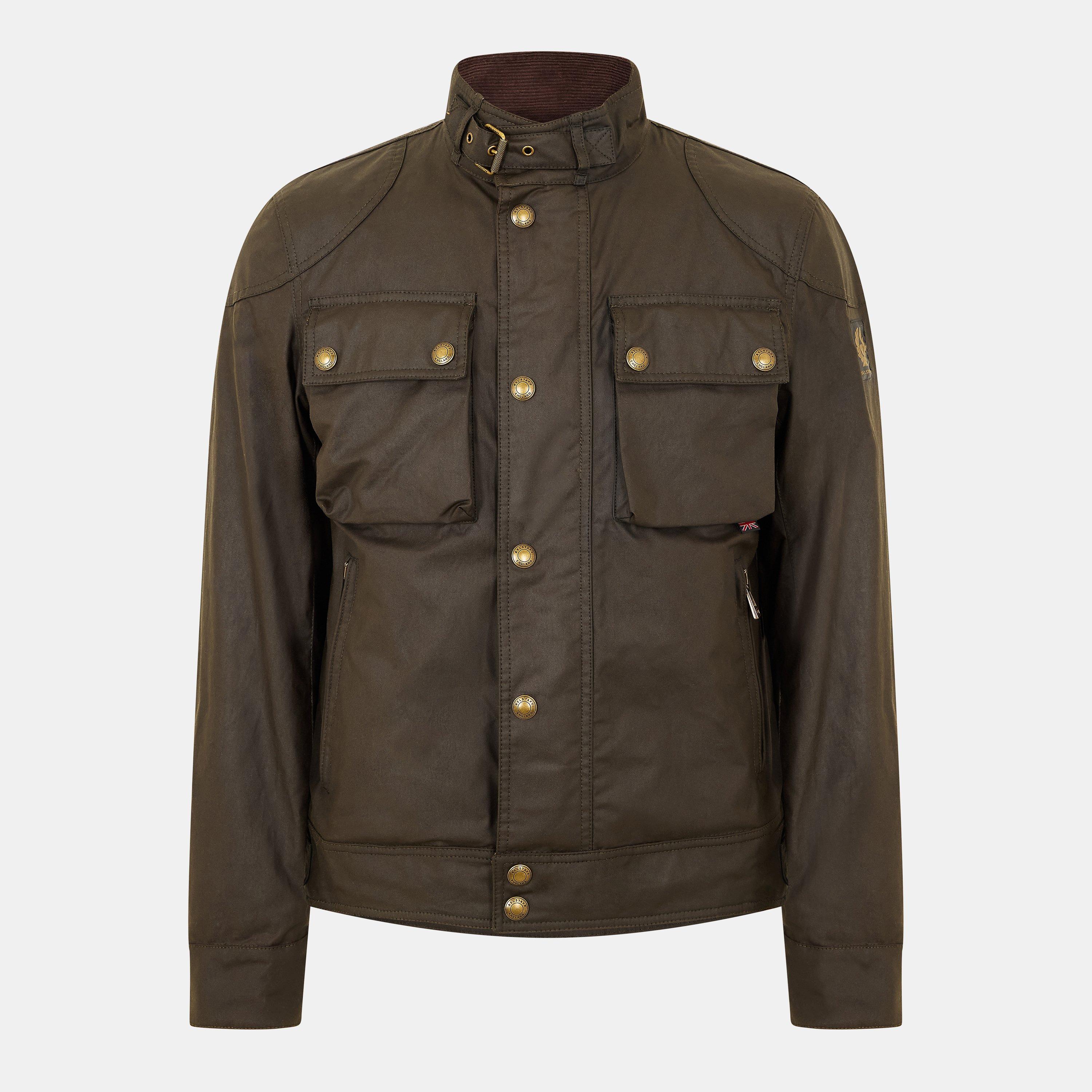 Faded Olive - Belstaff - Men's Racemaster Wax Jacket - 1