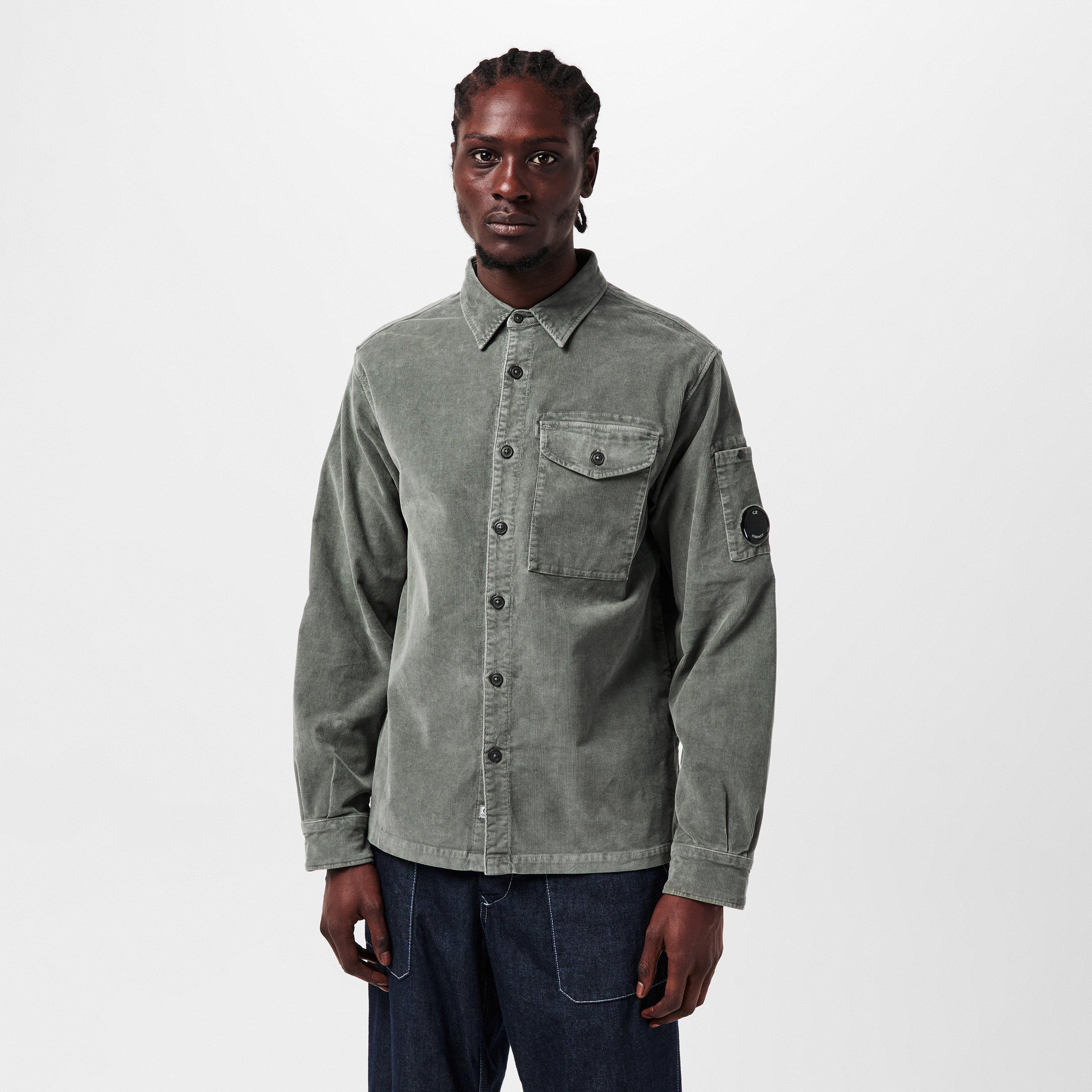 Gunmetal 921 - CP Company - Men's Lens Cord Overshirt - 3