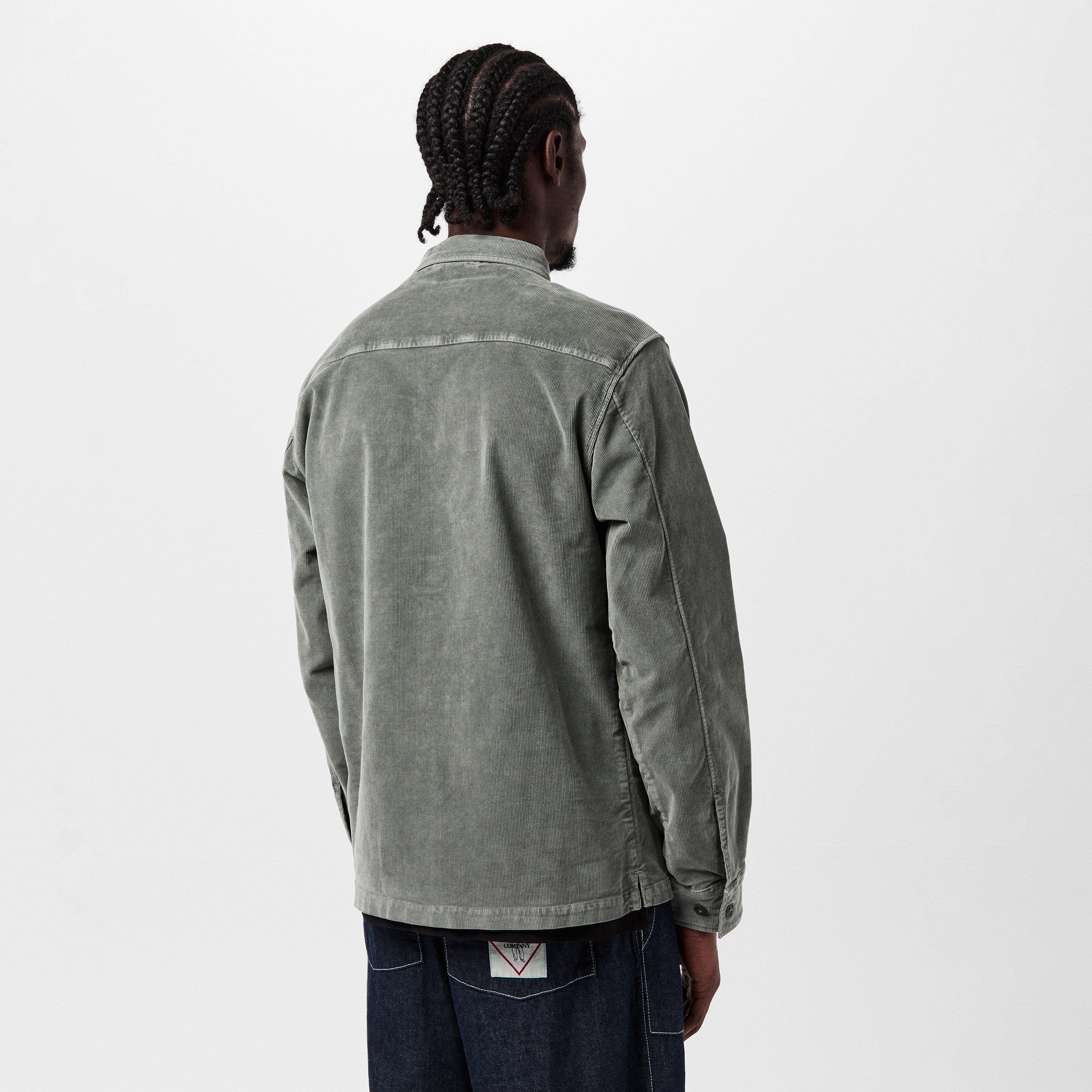 Gunmetal 921 - CP Company - Men's Lens Cord Overshirt - 4