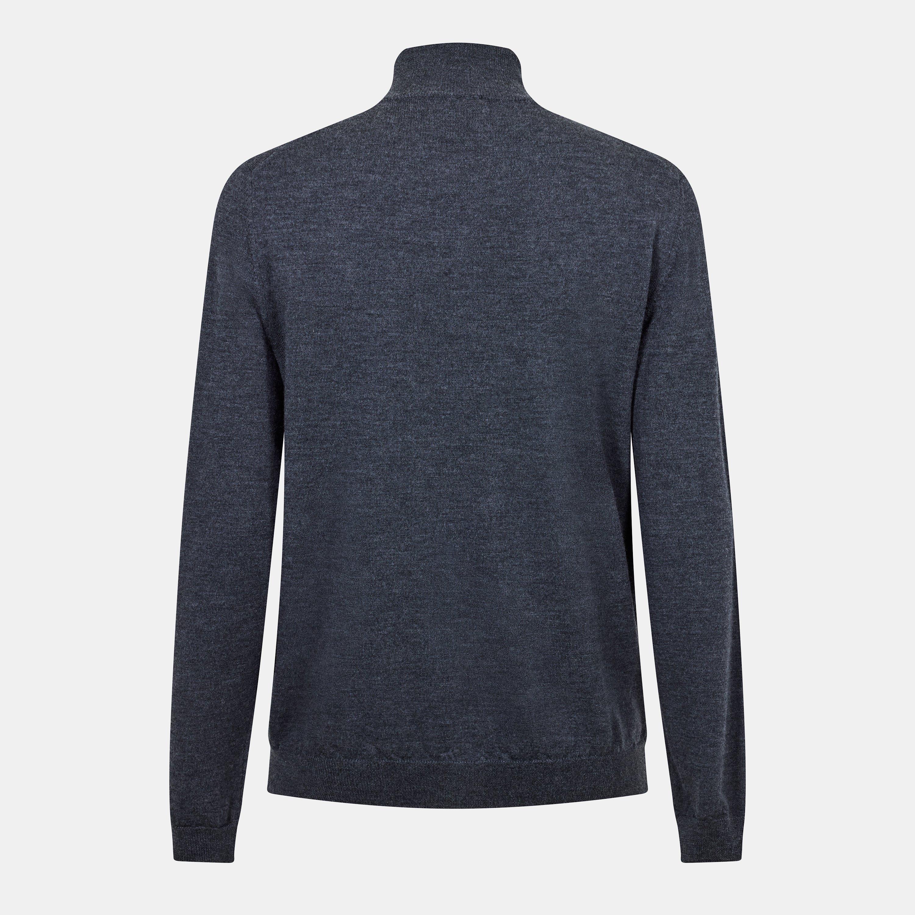 Medium Grey - Boss - Mens BOSS wool Full Zip Sweatshirt - 2