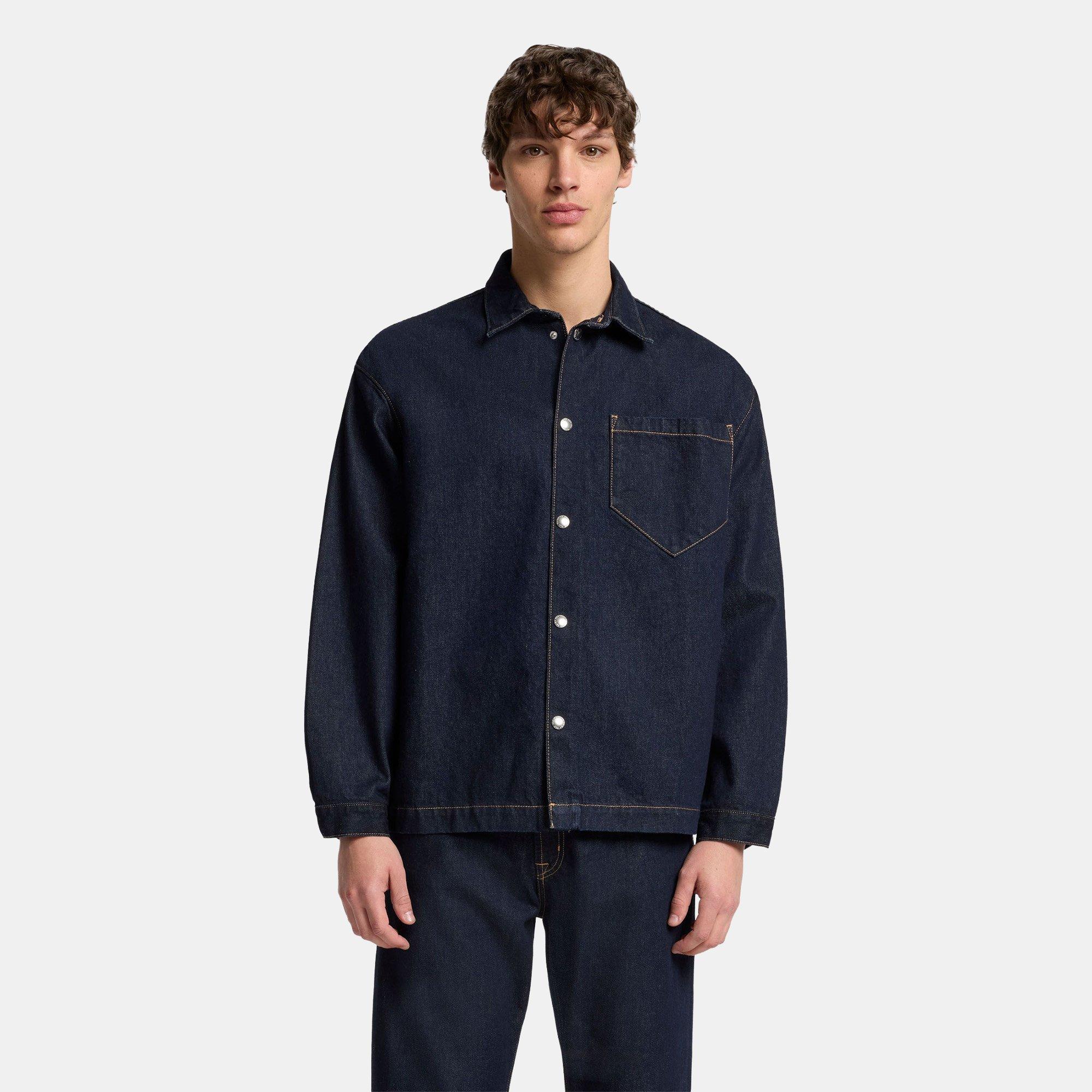 Dark Blue - 7 For All Mankind - Men's Denim Overshirt - 3