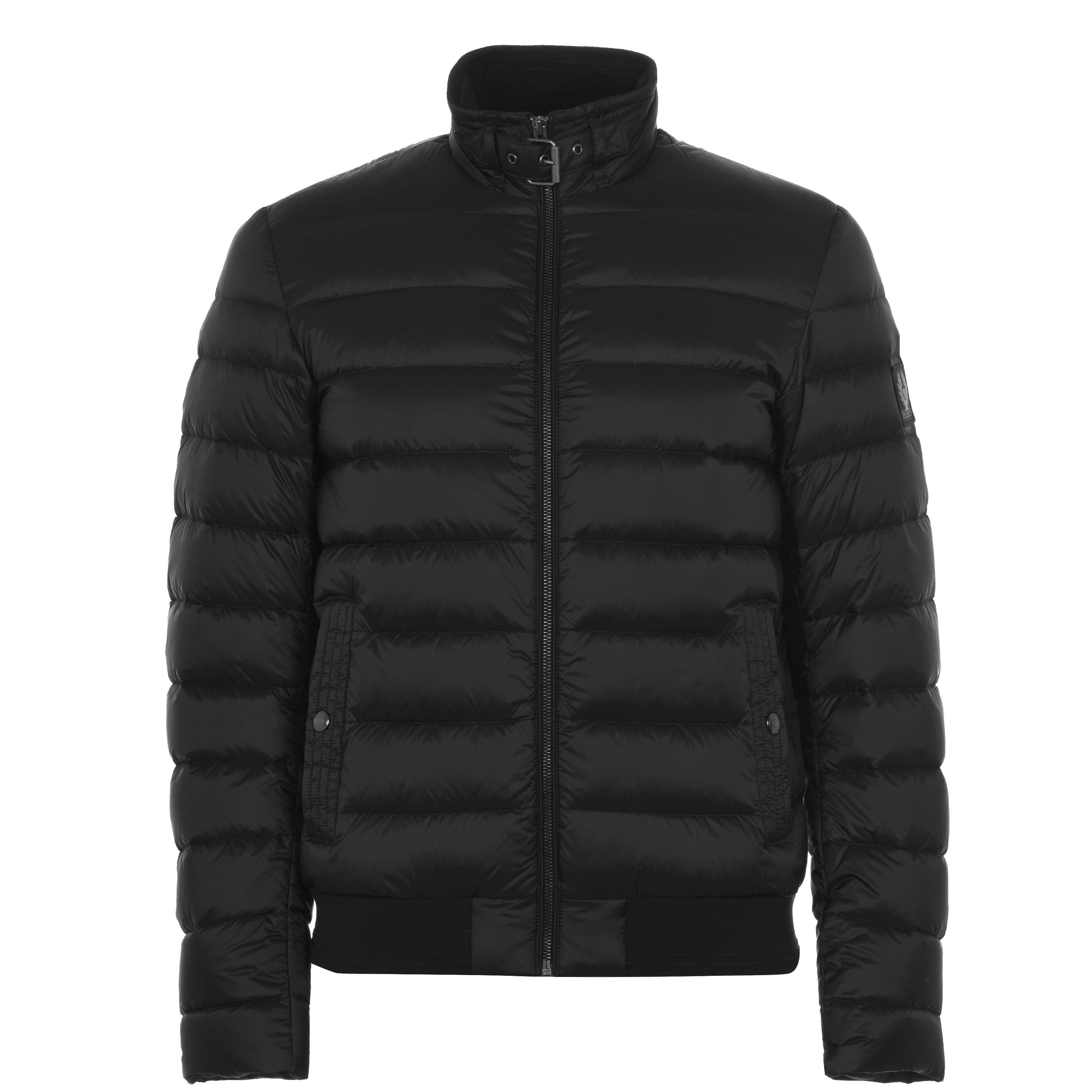 Black - Belstaff - Men's Circuit Water Resistant Duck Down Short Puffer Jacket - 1
