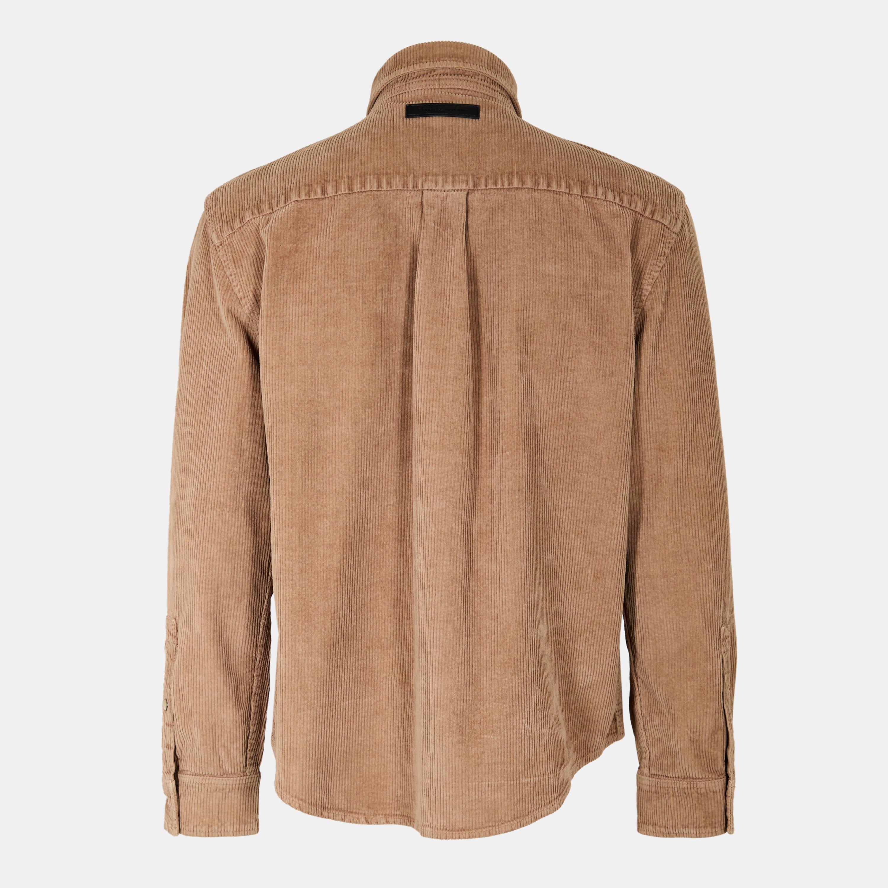 Beige - 7 For All Mankind - Men's Corduroy Overshirt - 2