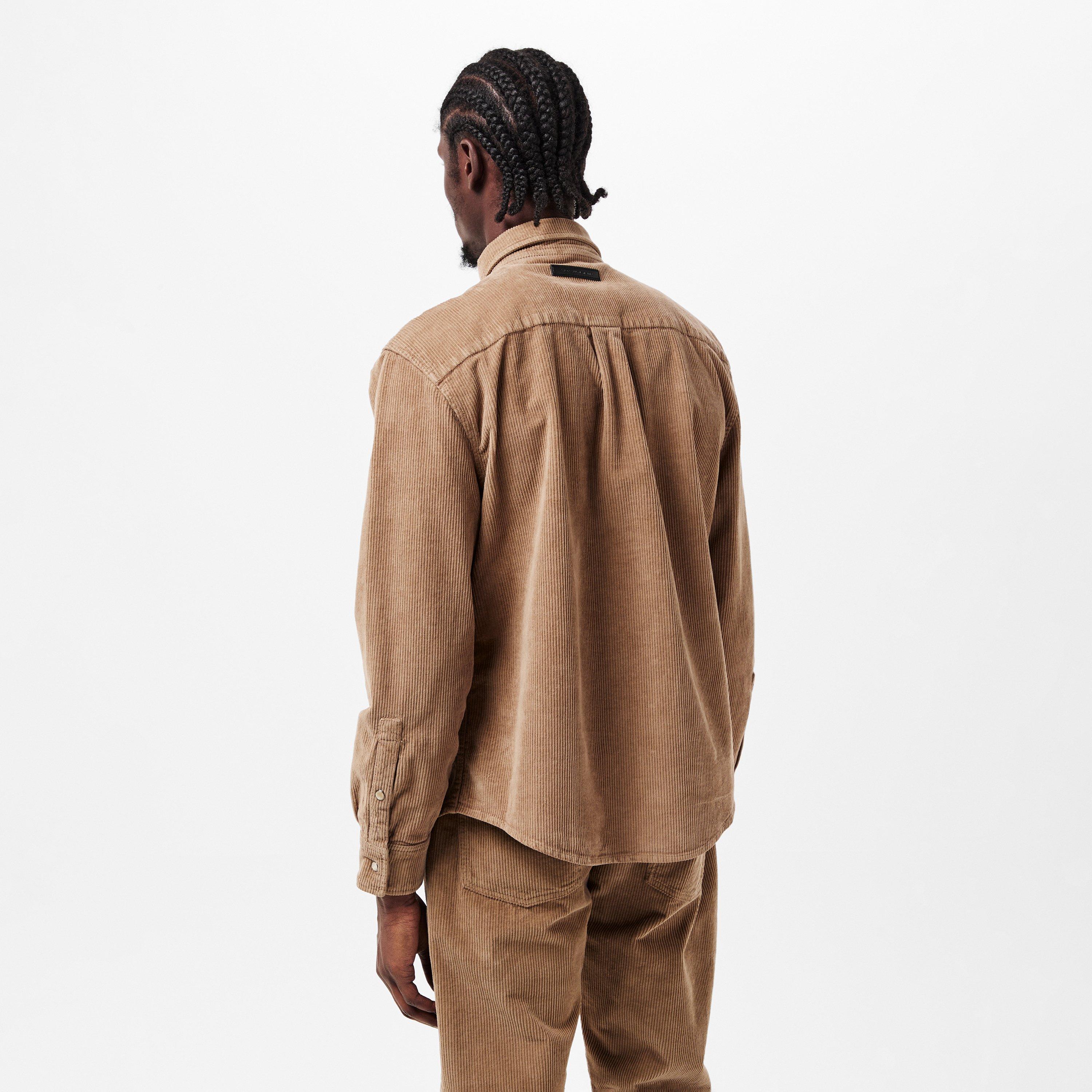 Beige - 7 For All Mankind - Men's Corduroy Overshirt - 4