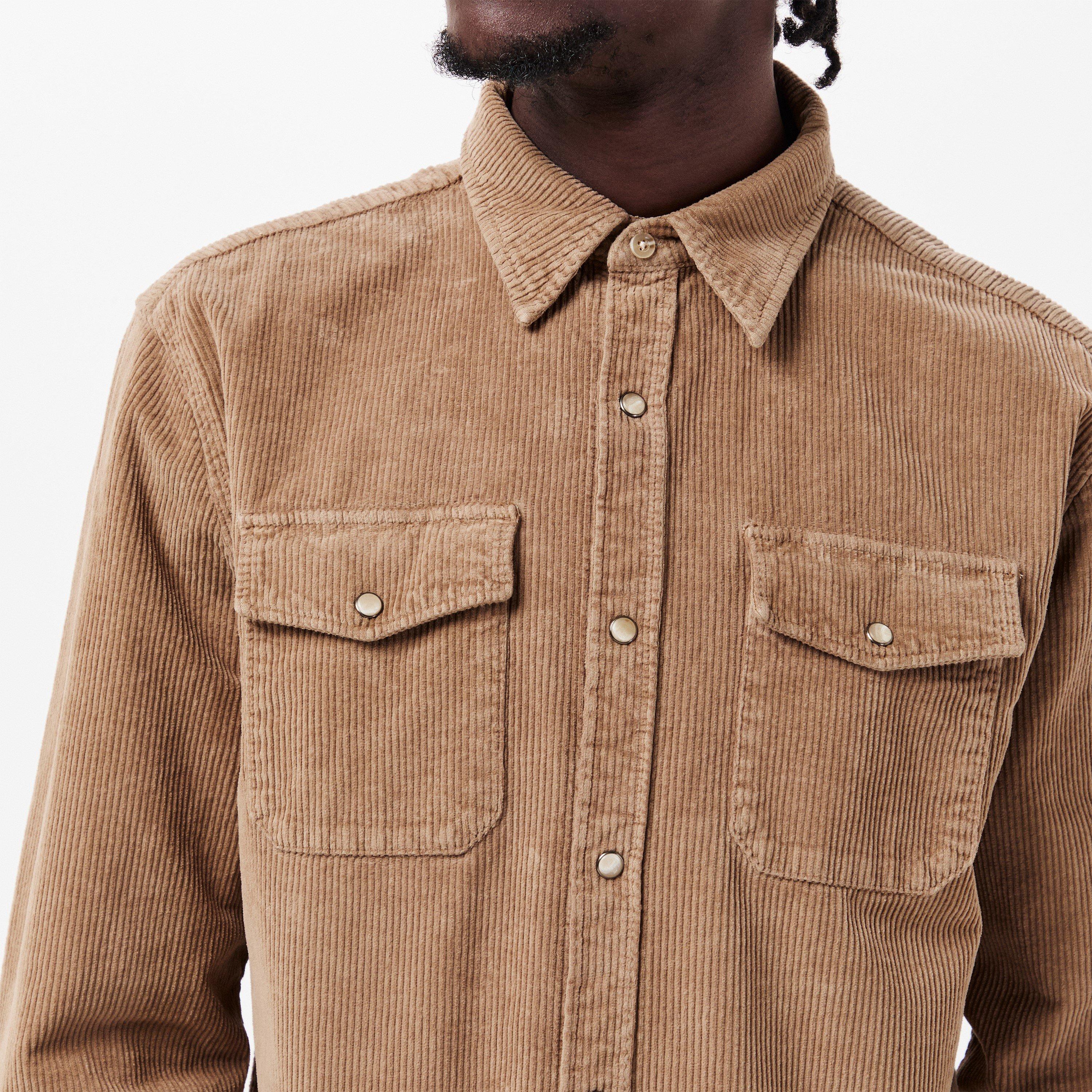 Beige - 7 For All Mankind - Men's Corduroy Overshirt - 5