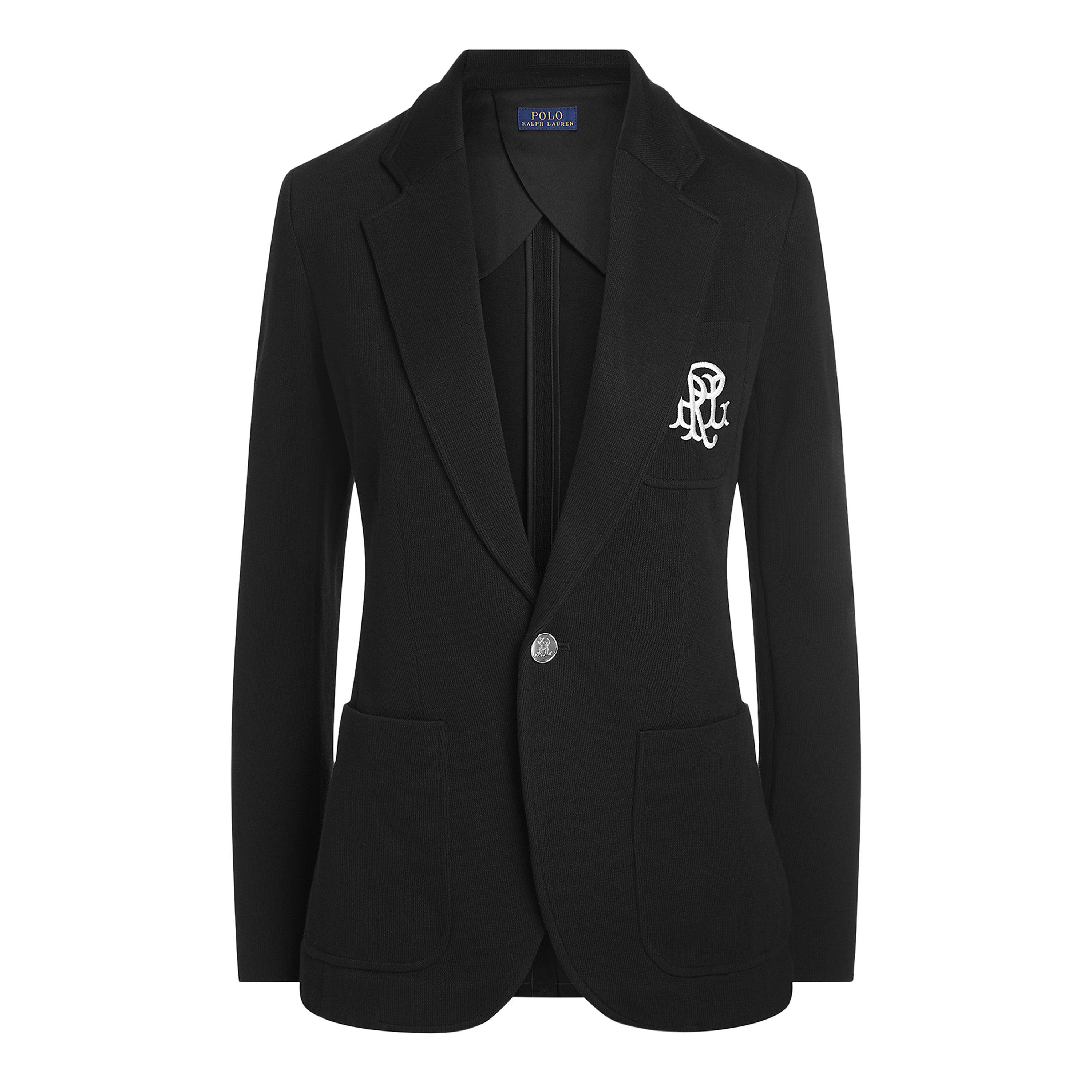 Polo Ralph Lauren Women's Cotton Long Sleeve Single Breasted Blazer - Polo Black - 10 (S)