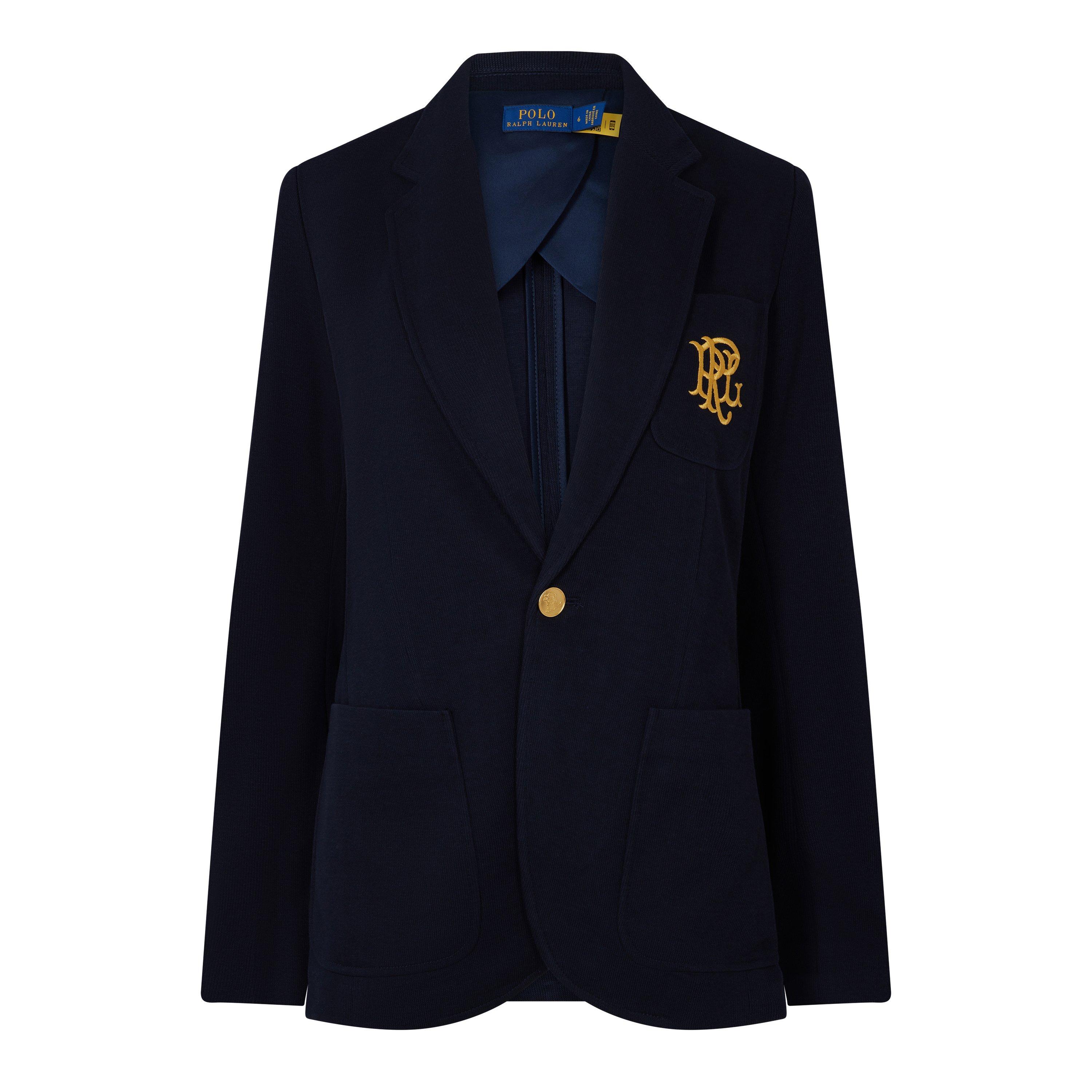 Park Av. Navy - Polo Ralph Lauren - Women's  Cotton Long Sleeve Single Breasted Blazer - 7