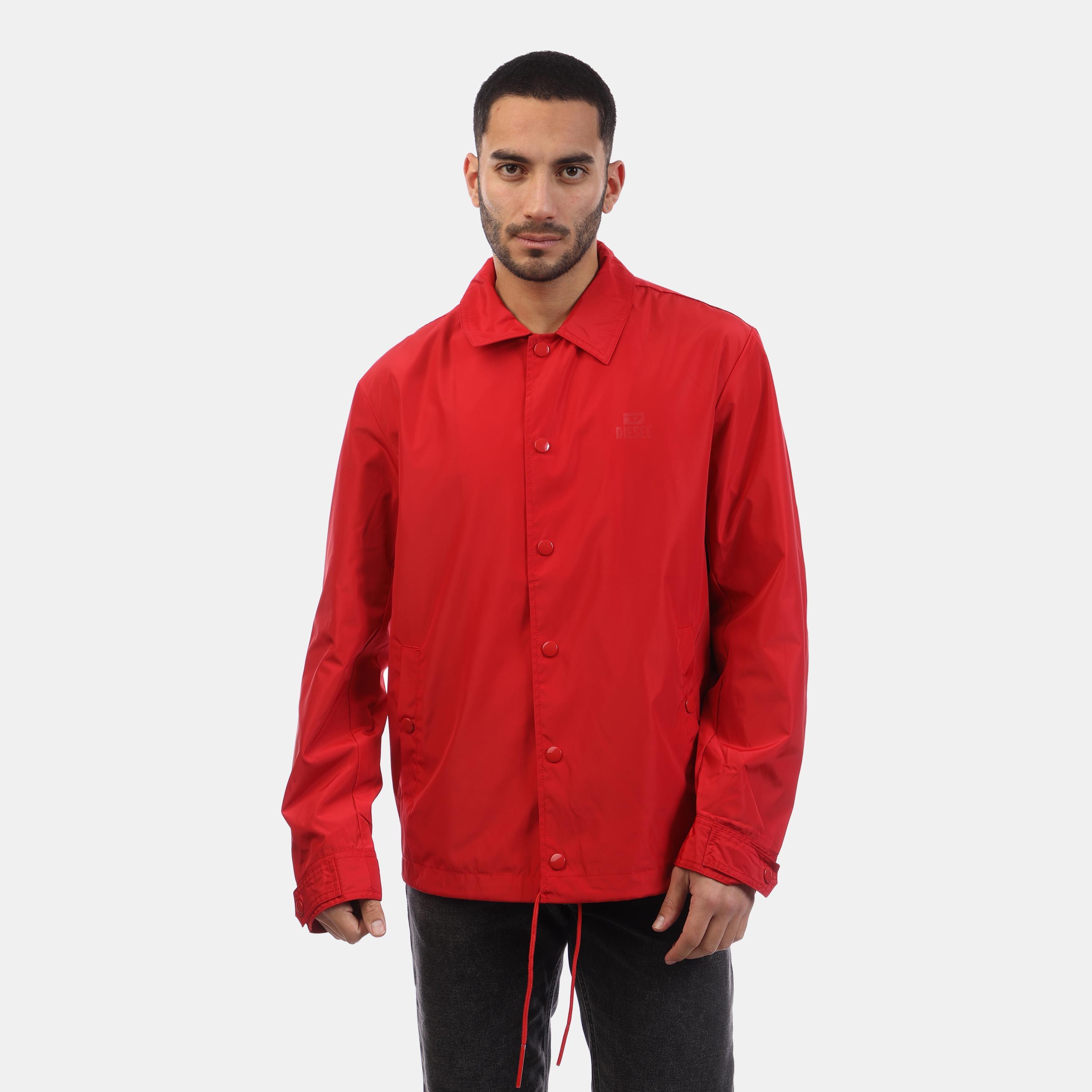 Red - Diesel - Men's Coal Print Bomber Jacket - 3