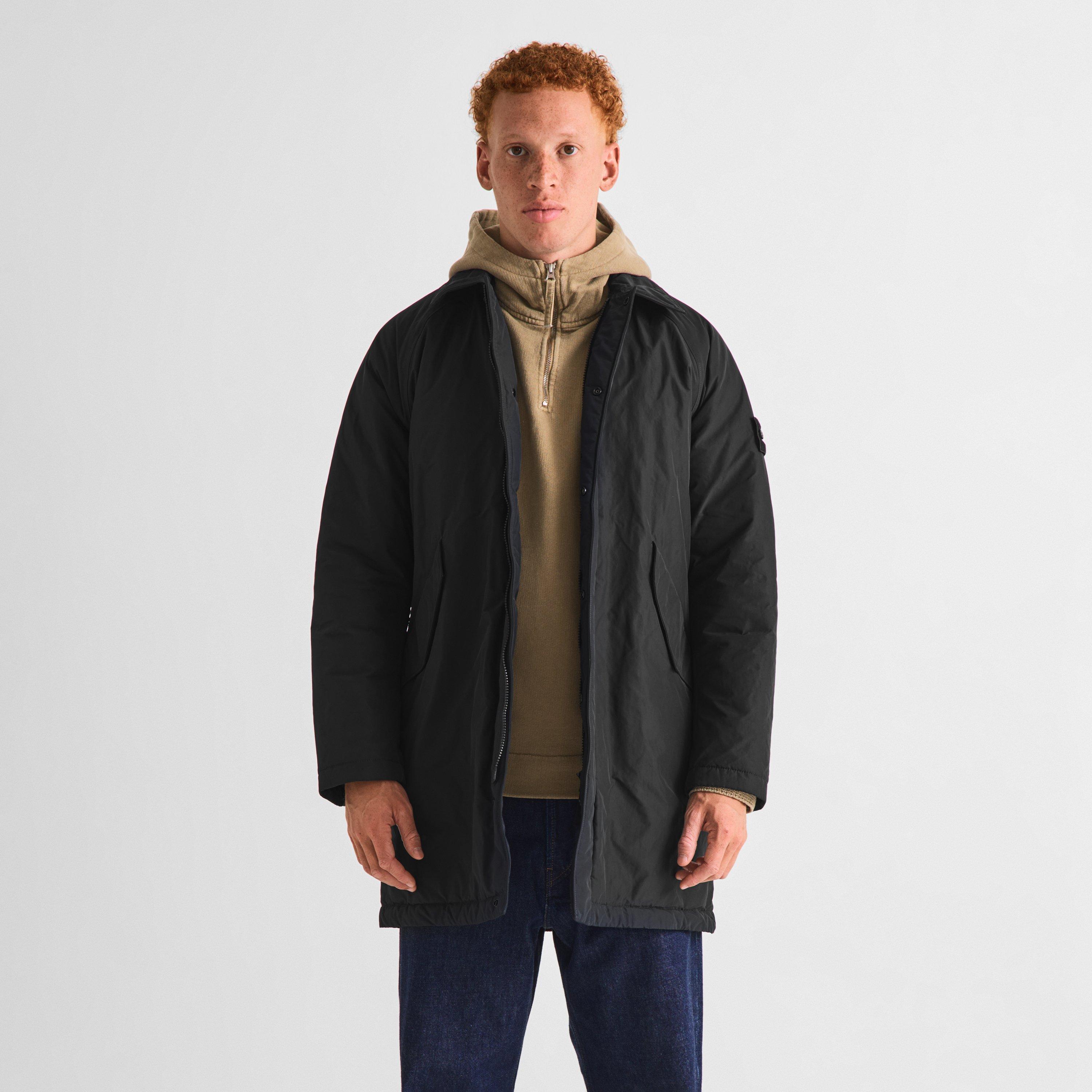Black V0029 - Stone Island - Men's Micro Twill Thigh Length Parka Jacket - 3