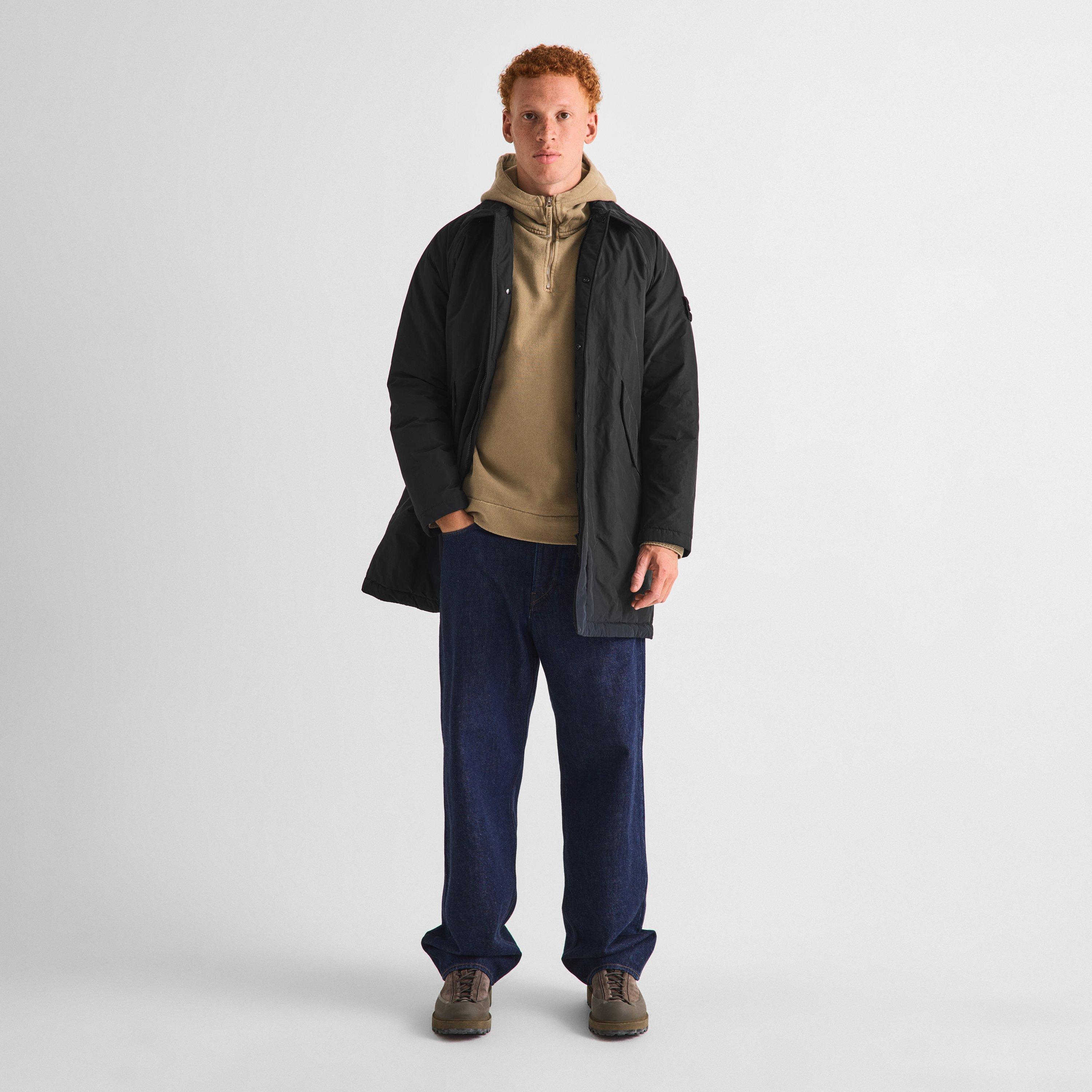 Black V0029 - Stone Island - Men's Micro Twill Thigh Length Parka Jacket - 6