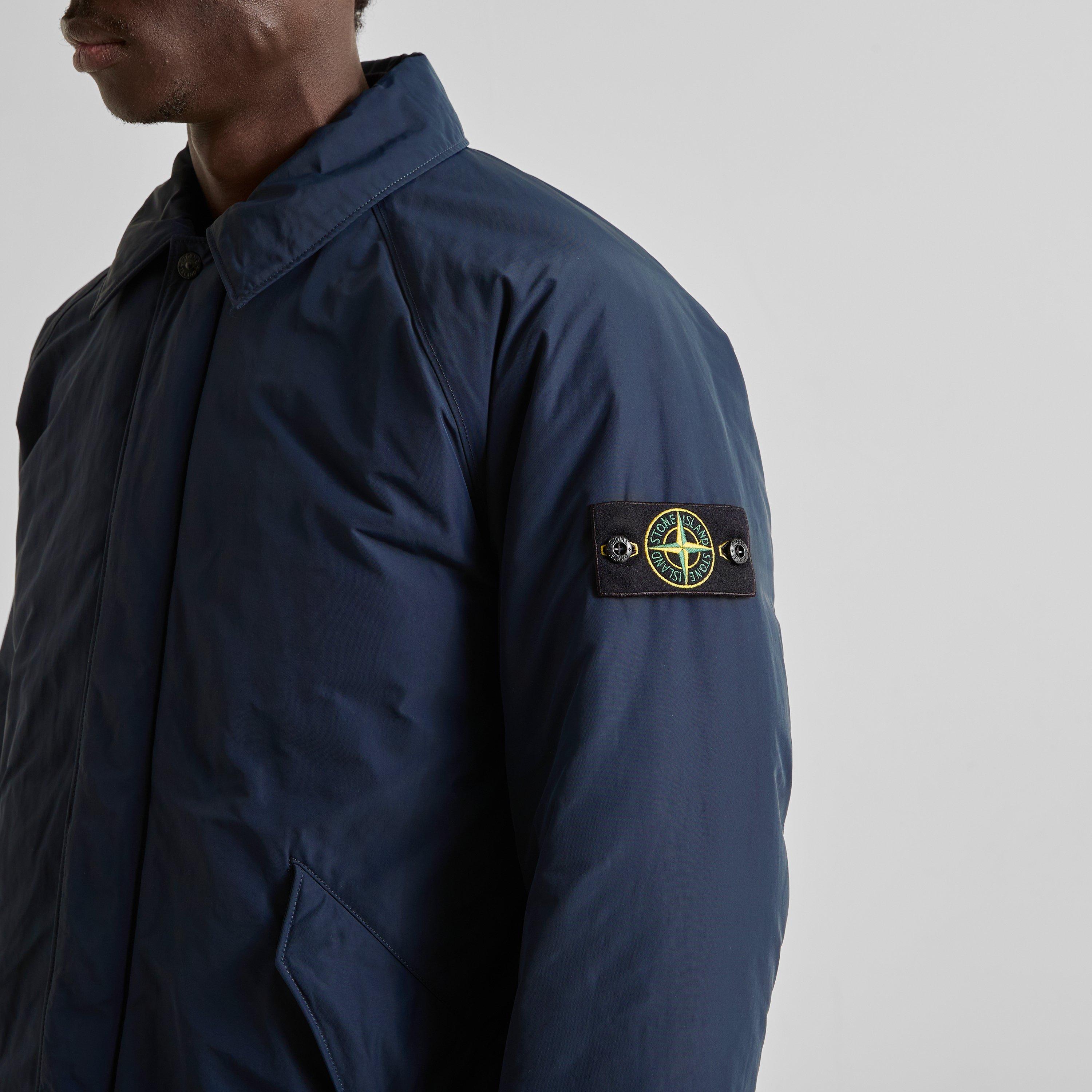 Navy V0020 - Stone Island - Men's Micro Twill Thigh Length Parka Jacket - 5