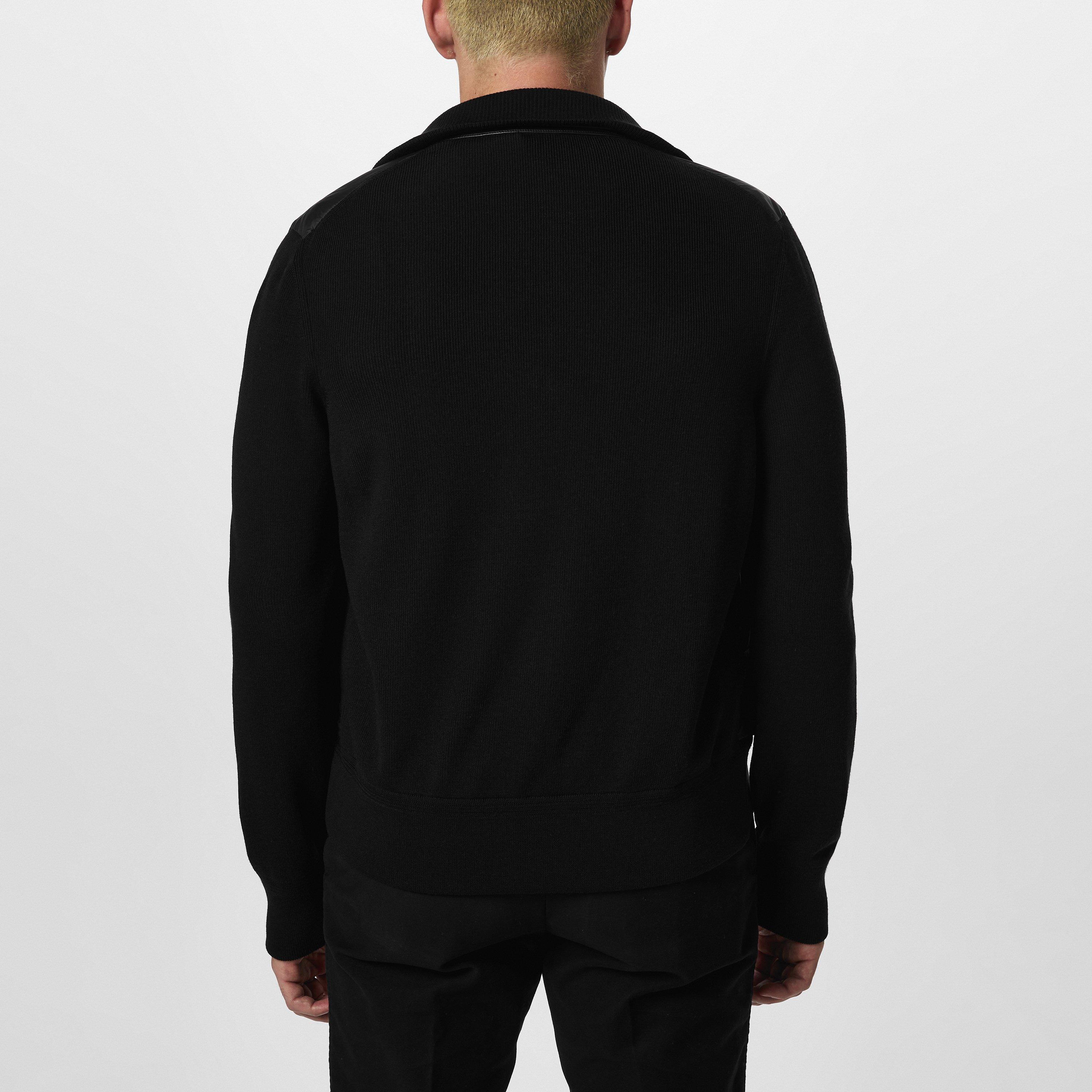 Black - Tom Ford - Men's  Padded 90/10 Goose Down Long Sleeve Hybrid Jacket - 3