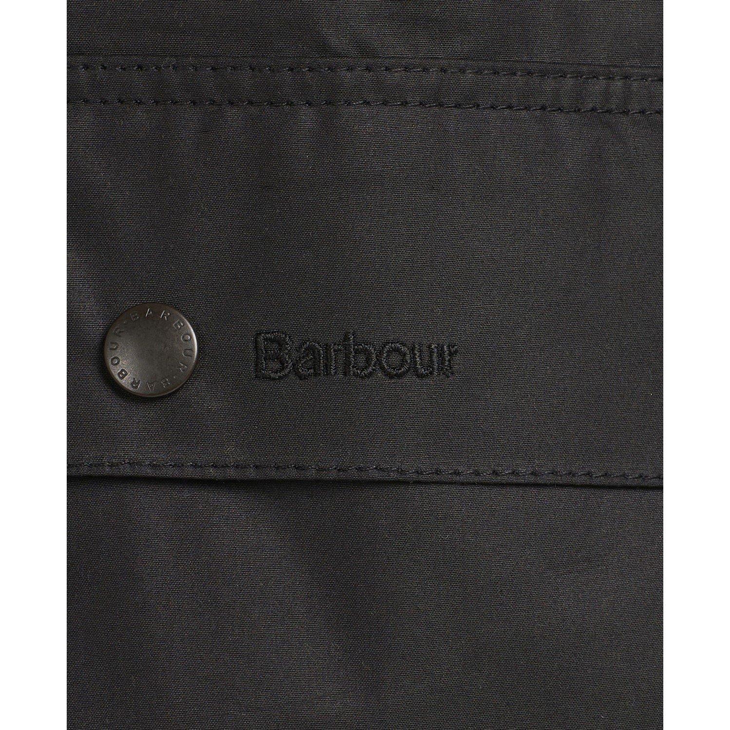 Black BK72 - Barbour - Mens Ashby Water Resistant Windproof Long Sleeve Wax Jacket - 9