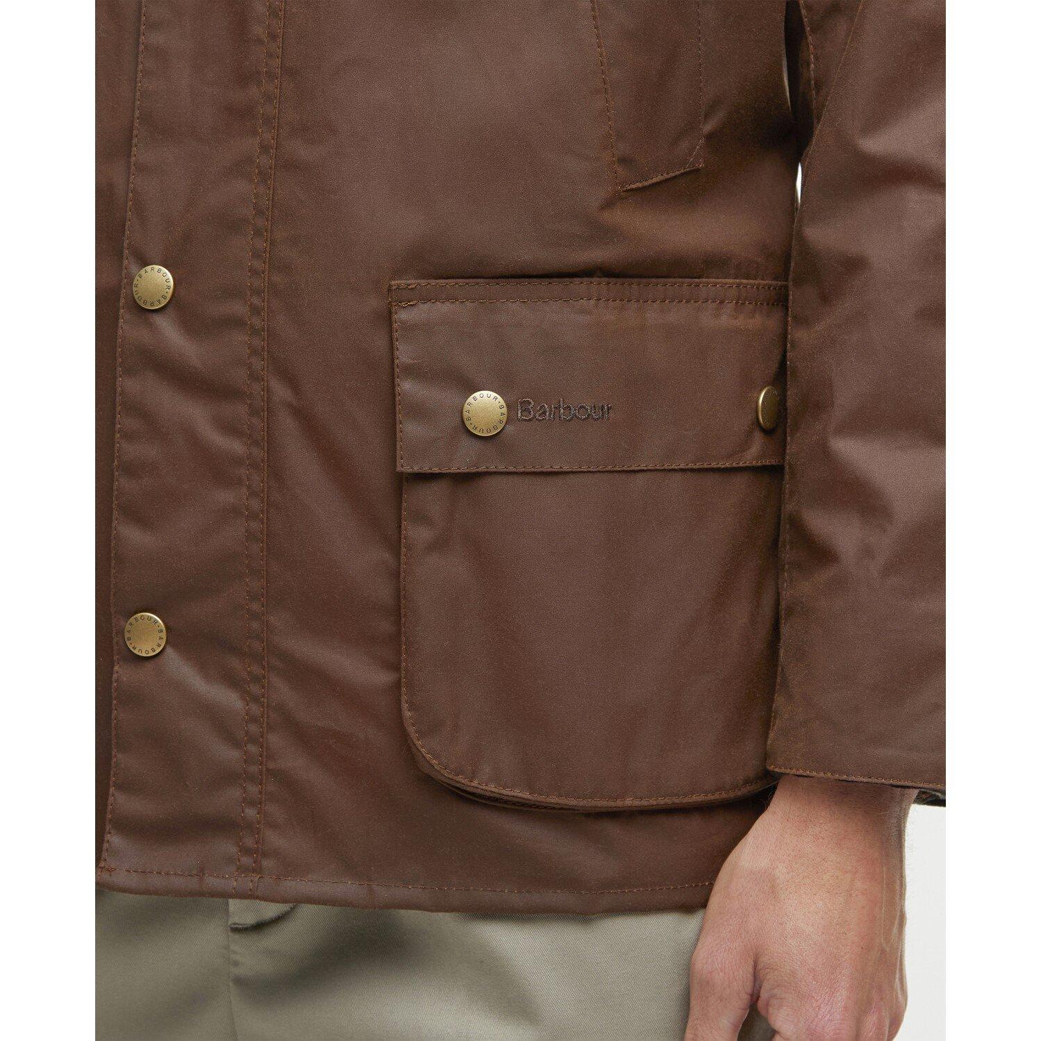 Bark BR31 - Barbour - Mens Ashby Water Resistant Windproof Long Sleeve Wax Jacket - 7