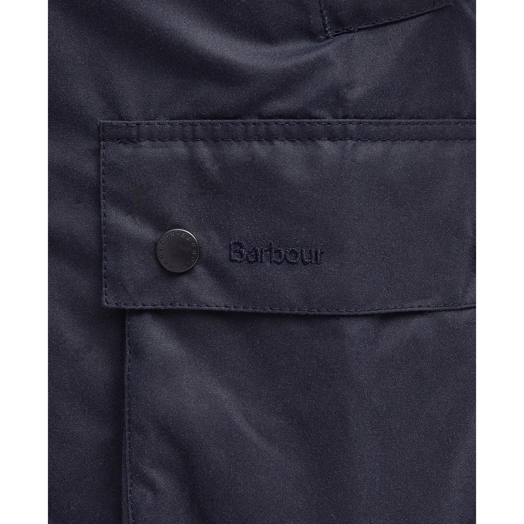 Navy - Barbour - Men's Ashby Water Resistant Windproof Long Sleeve Wax Jacket - 15