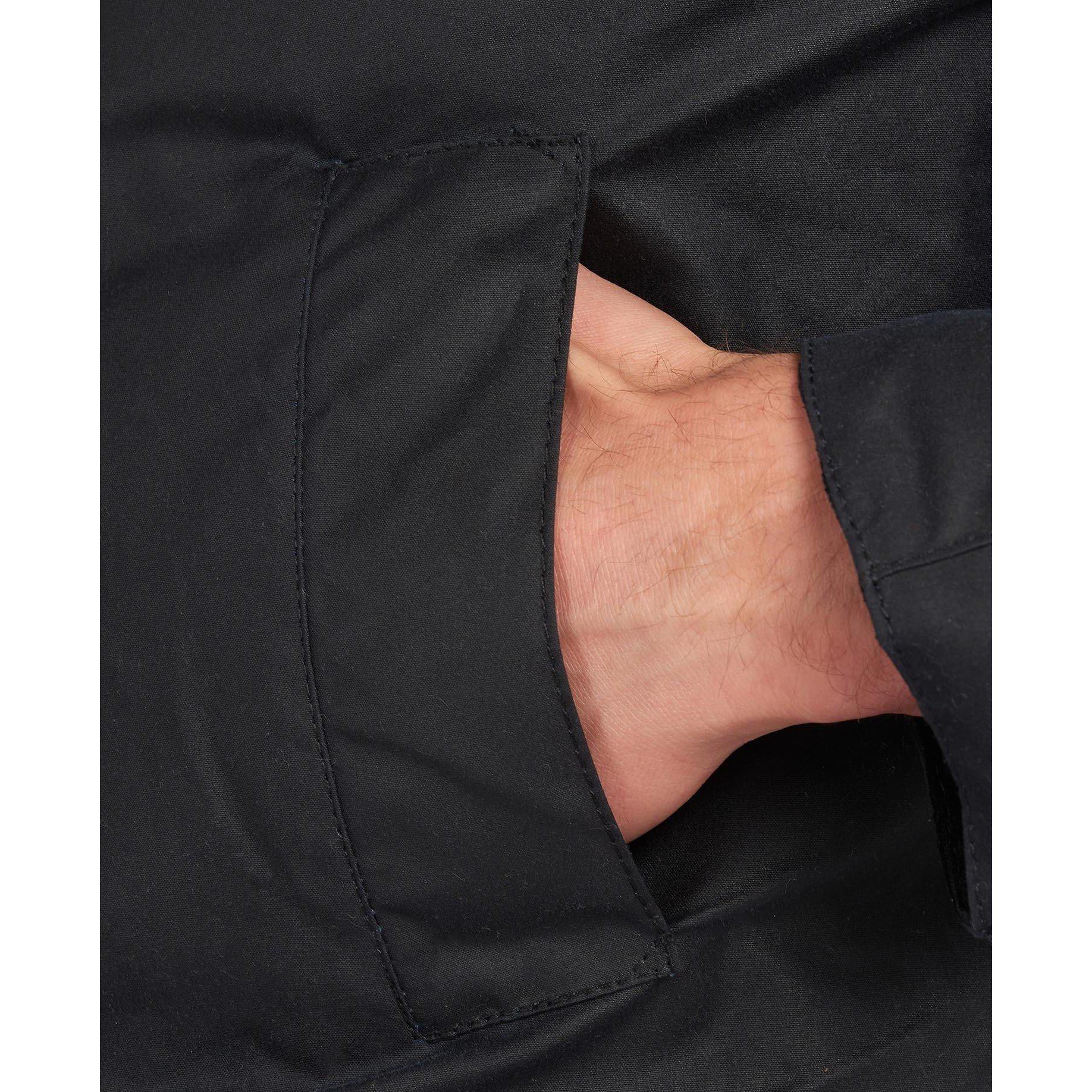 Navy - Barbour - Men's Ashby Water Resistant Windproof Long Sleeve Wax Jacket - 5