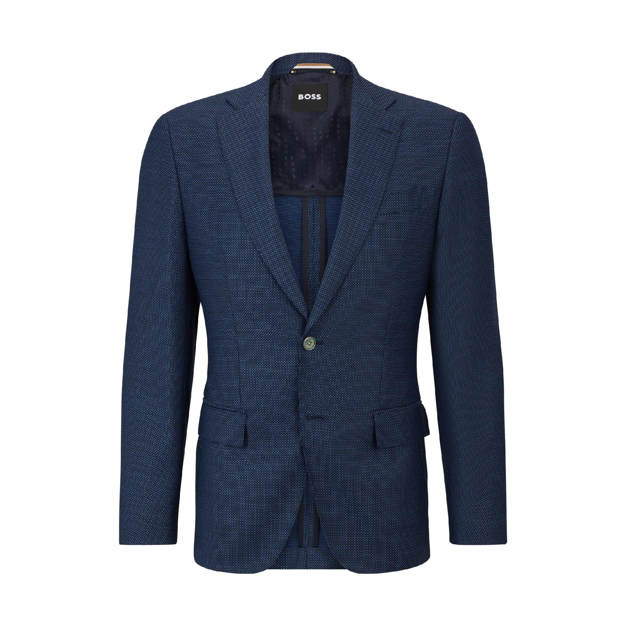 Boss Men's H Hutson Elbow Blazer - Open Blue - 36 (46)