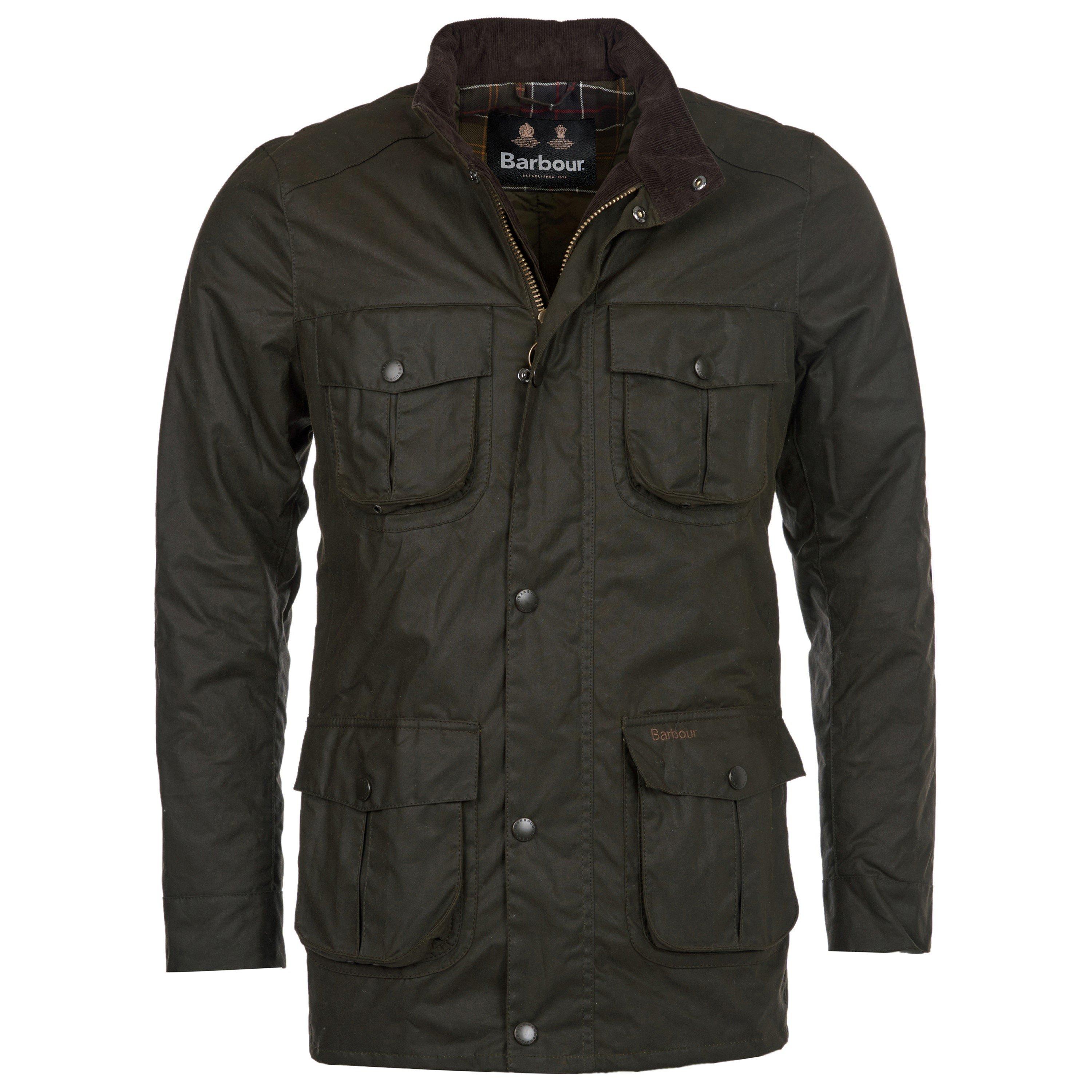 Olive OL71 - Barbour - Men's Corbridge Water Resistant Waxed Tailored Fit Wax Jacket - 7