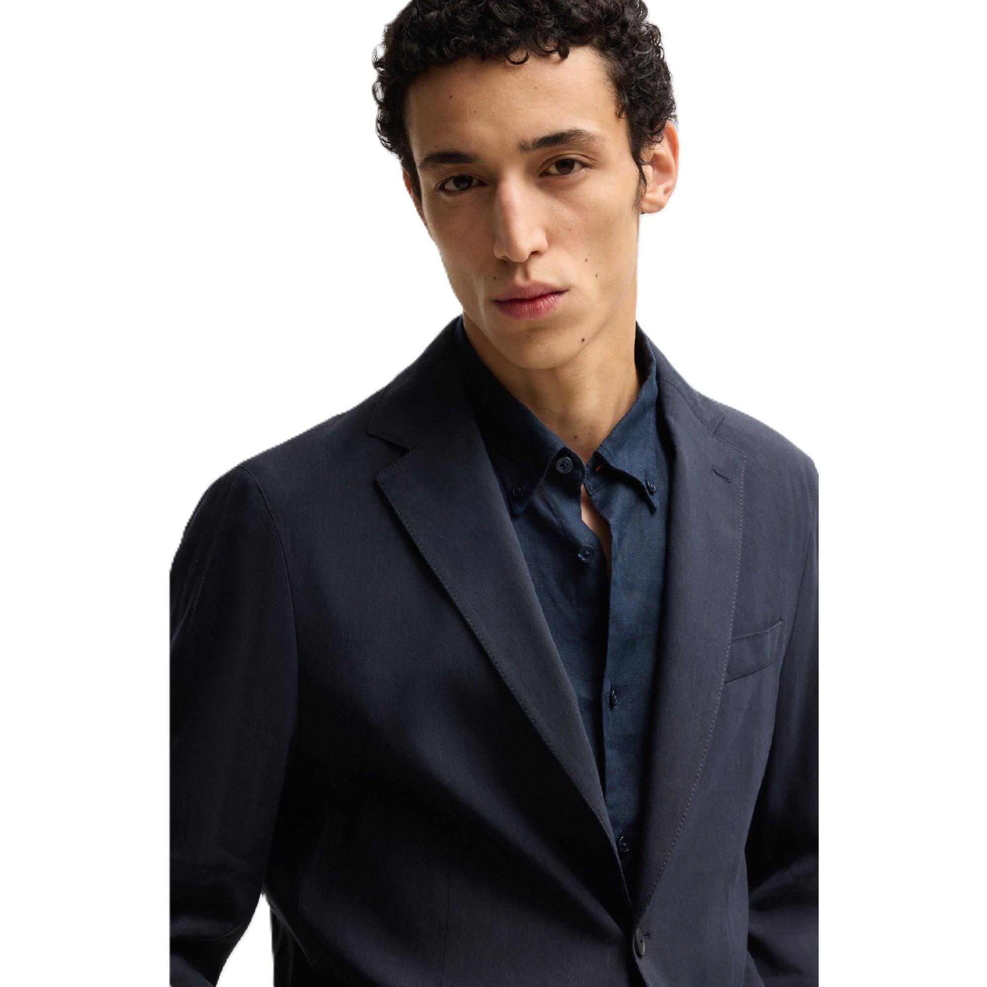 Dark Blue - Boss - P-Hanry-Flaps-Wg-252 10270292 Blazer Mens - 3