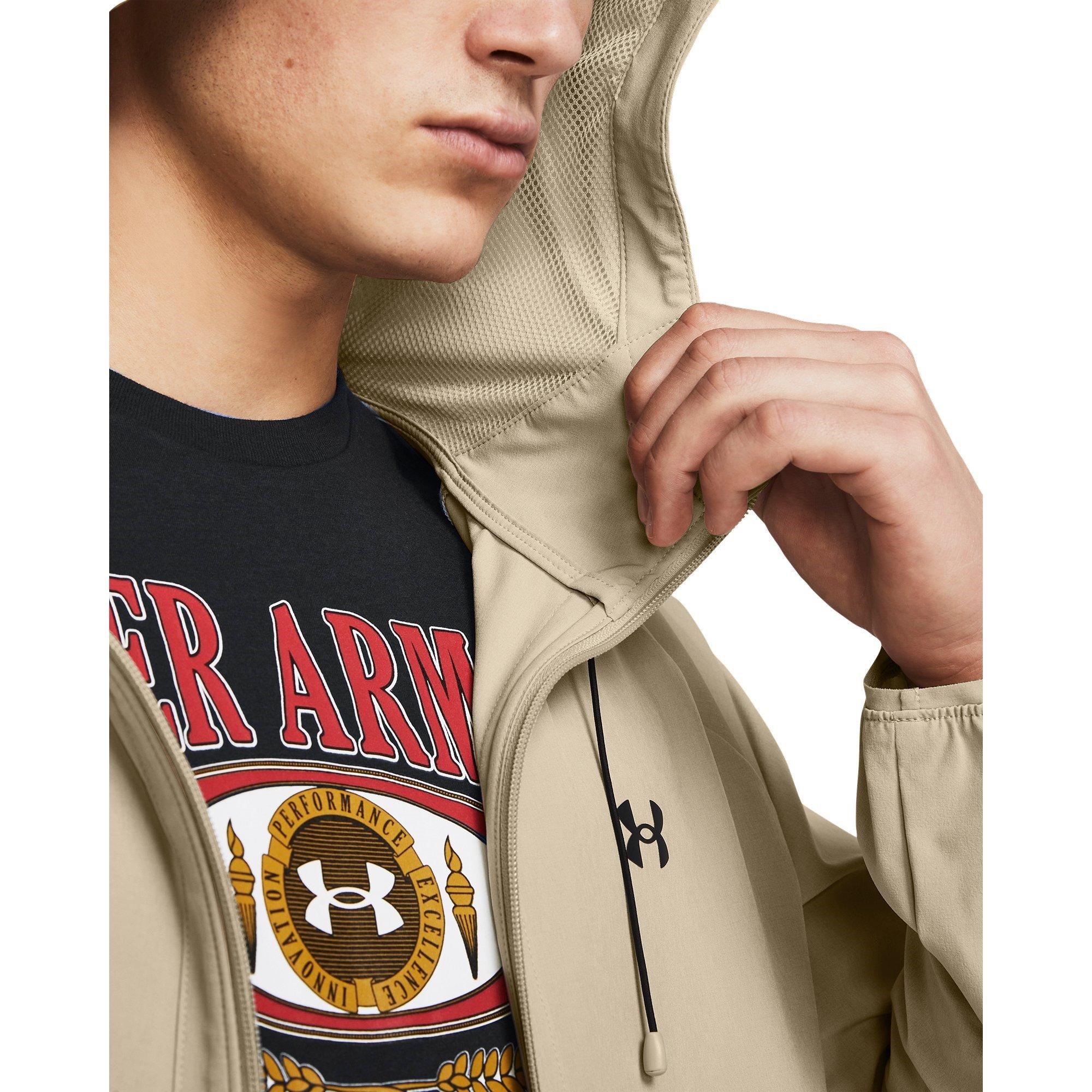 Castanho - Under Armour - Armour Ua Stretch Woven Windbreaker Mens - 5