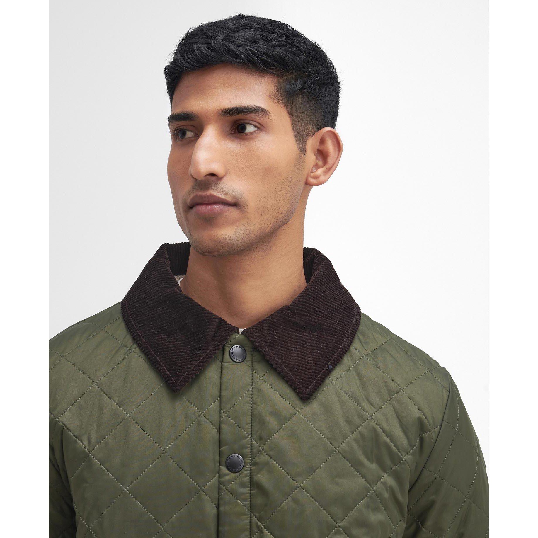 Green OL71 - Barbour - Men's Heritage Liddesdale Diamond Quilted Long Sleeve Quilted Jacket - 4