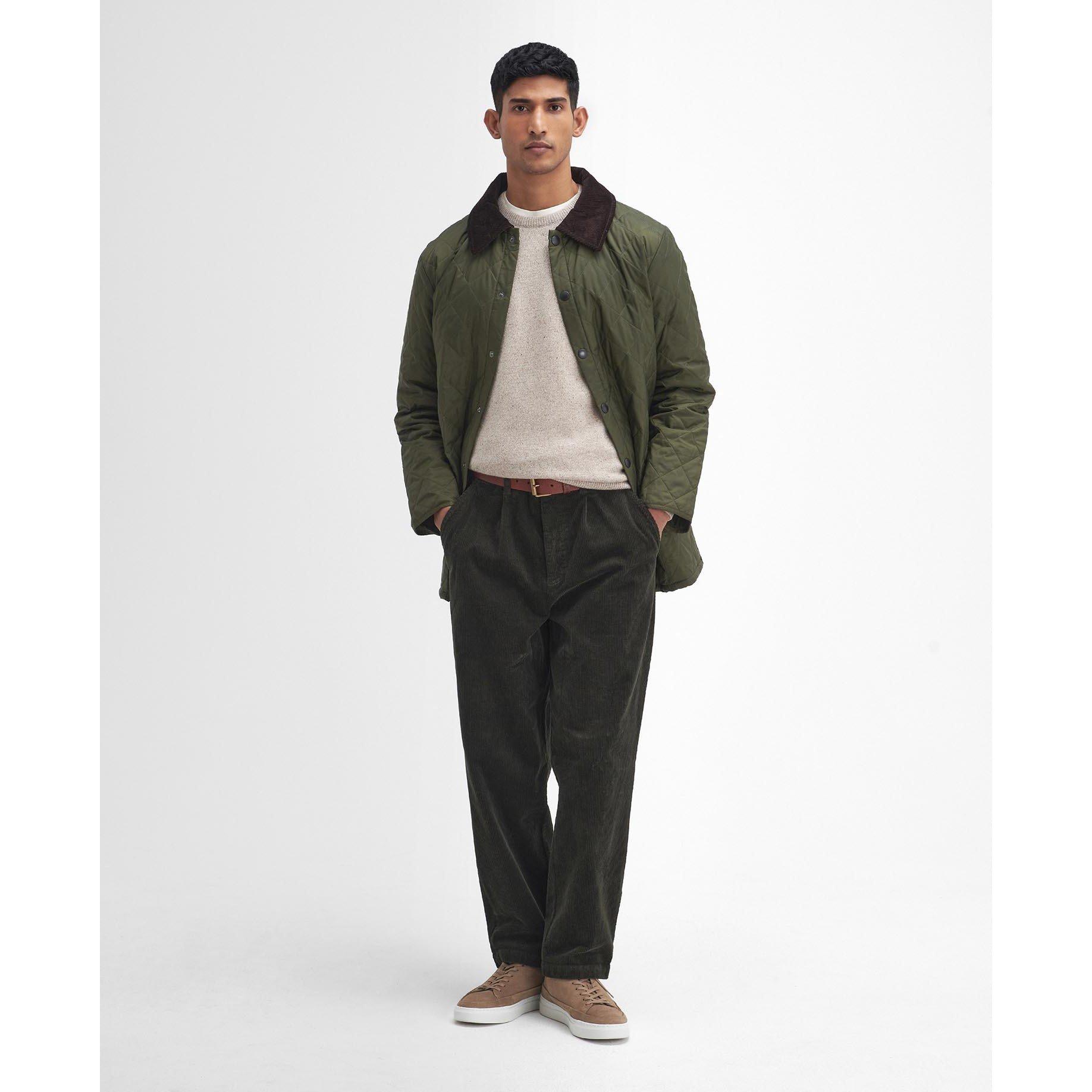 Green OL71 - Barbour - Men's Heritage Liddesdale Diamond Quilted Long Sleeve Quilted Jacket - 6