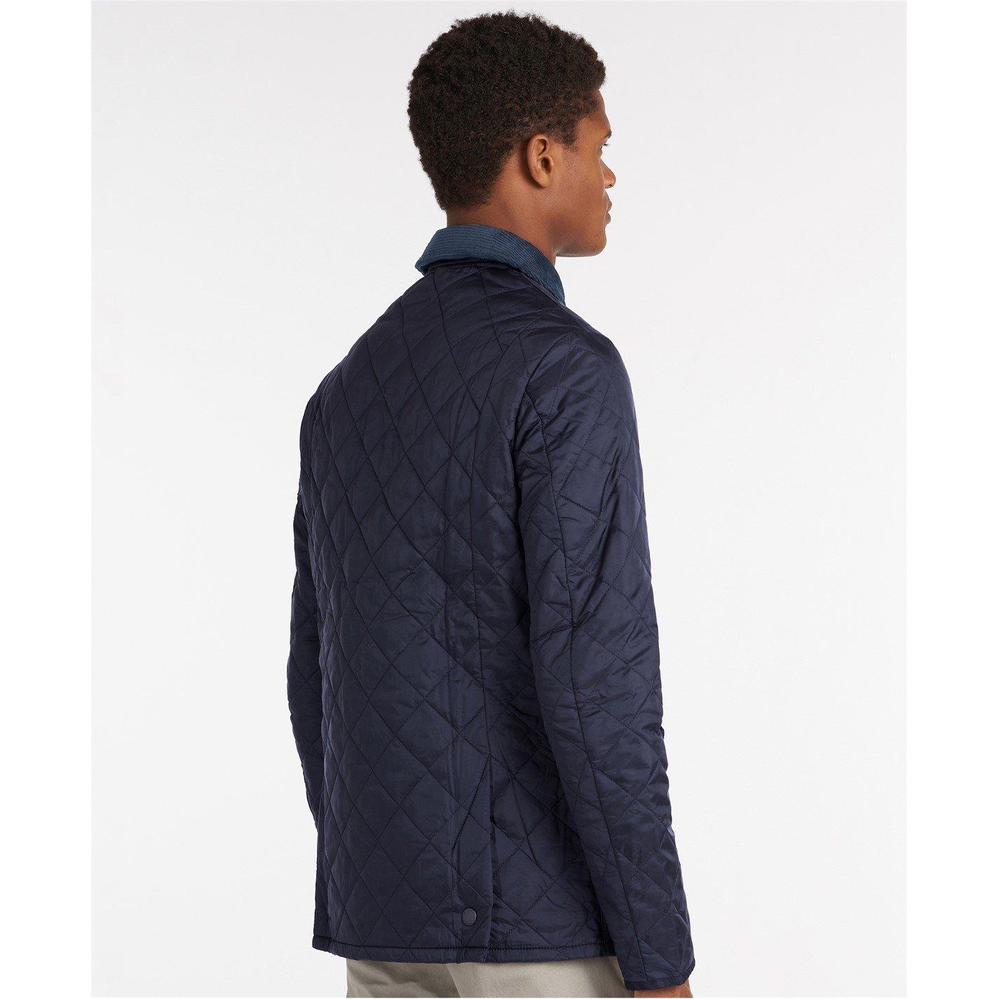 Navy NY92 - Barbour - Men's Heritage Liddesdale Diamond Quilted Long Sleeve Quilted Jacket - 2