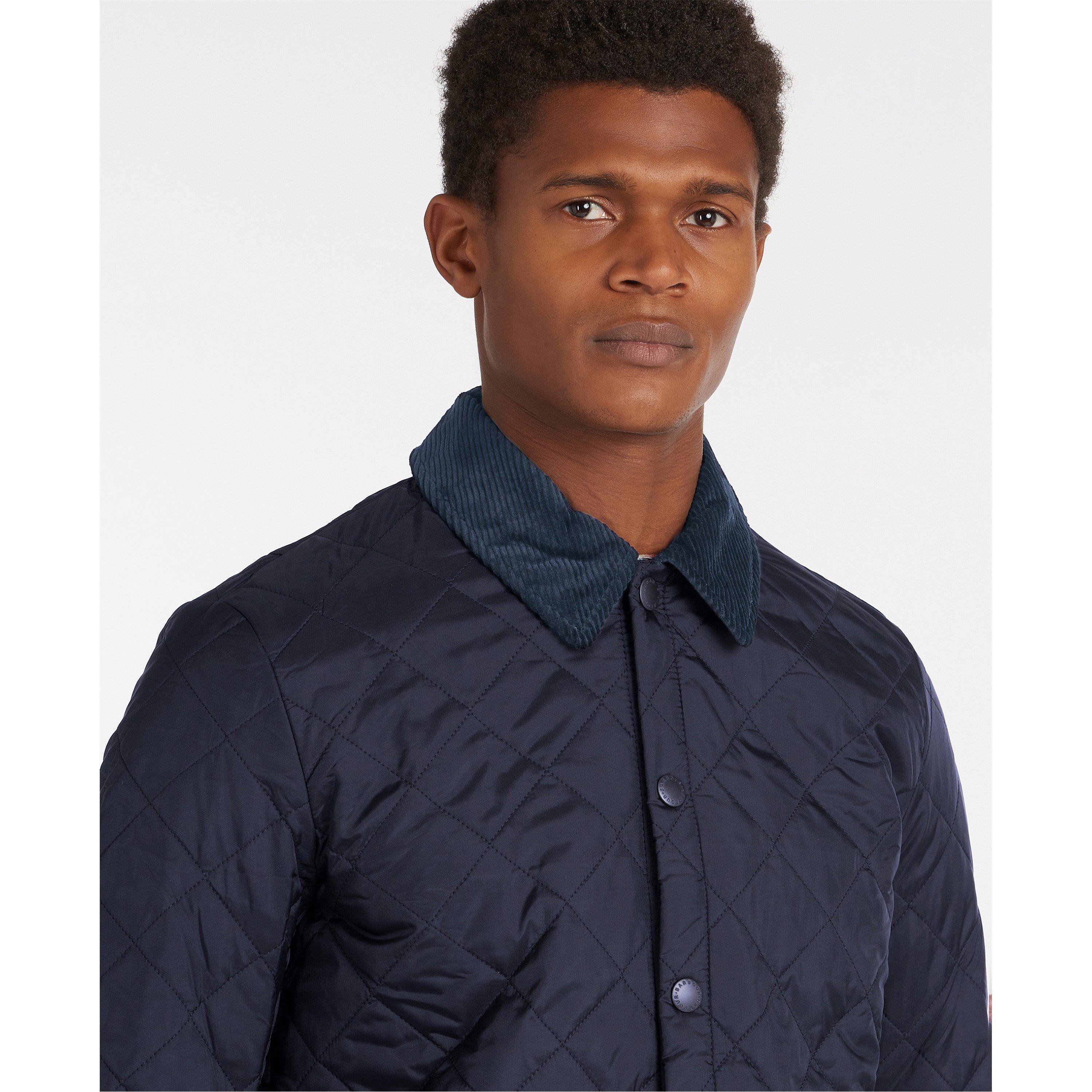 Navy NY92 - Barbour - Men's Heritage Liddesdale Diamond Quilted Long Sleeve Quilted Jacket - 5
