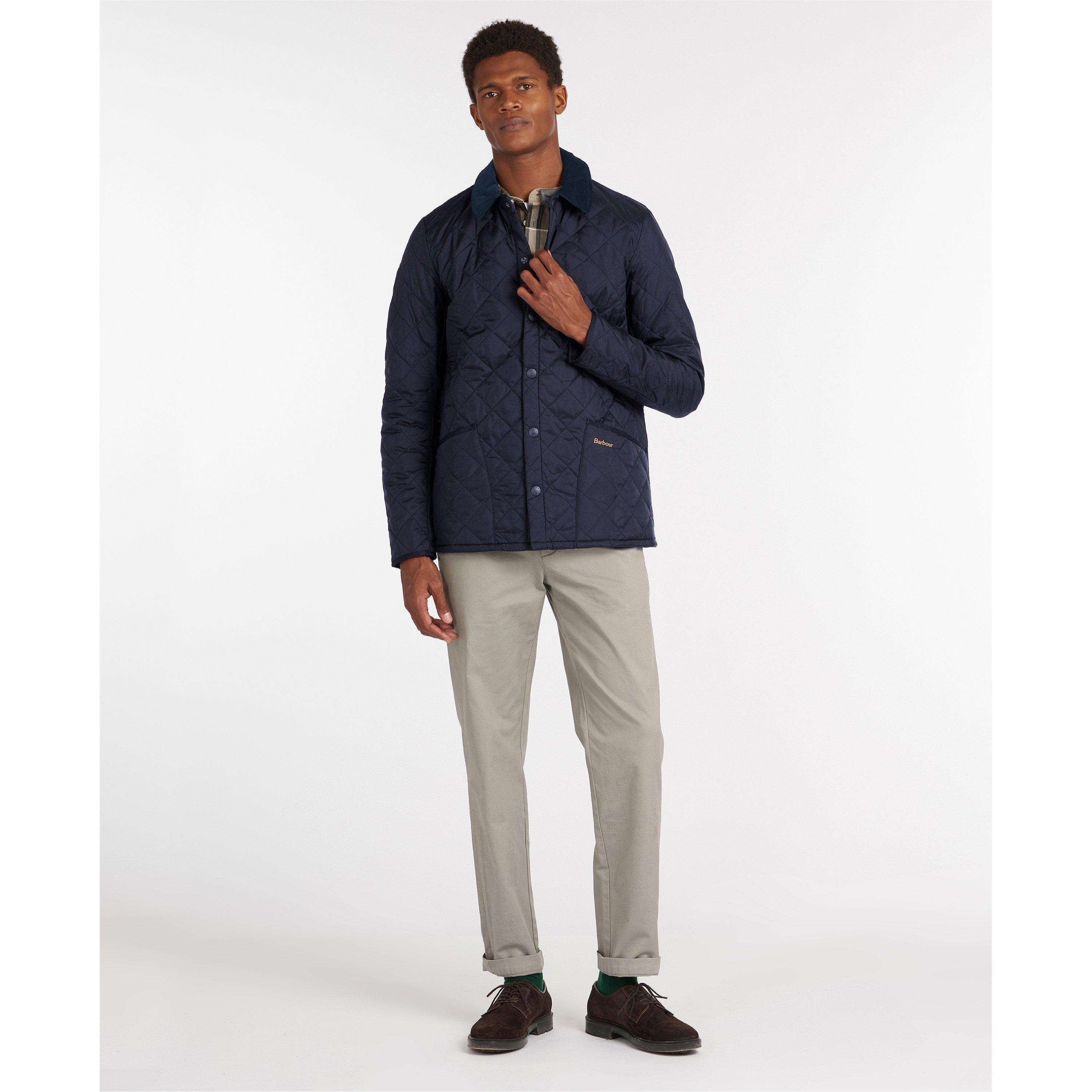 Navy NY92 - Barbour - Men's Heritage Liddesdale Diamond Quilted Long Sleeve Quilted Jacket - 7