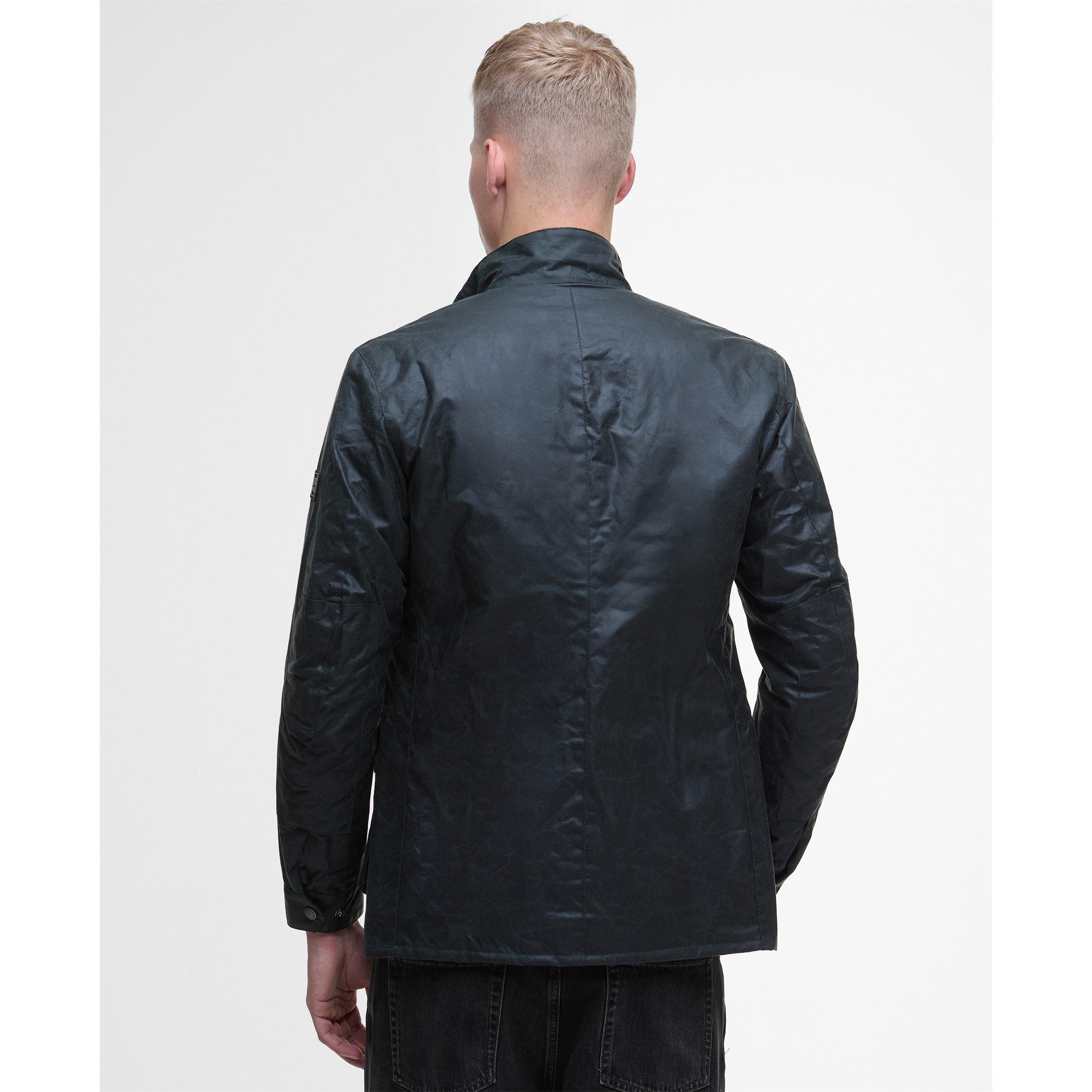 Sage SG91 - Barbour International - Men's Duke Water Resistant Windproof Cotton Long Sleeve Wax Jacket - 3