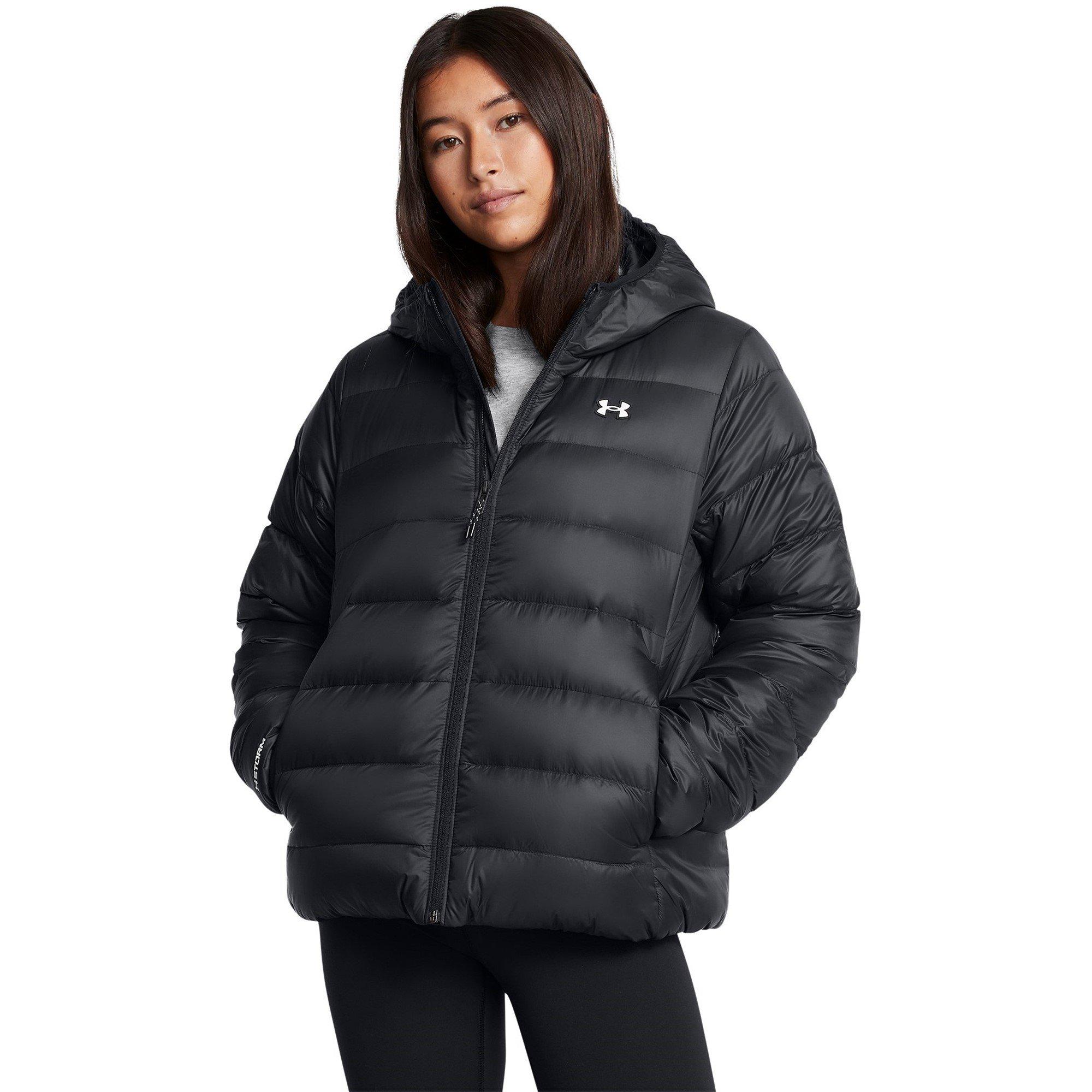 Black - Under Armour - Armour Legend Down Hooded Jacket Womens - 3
