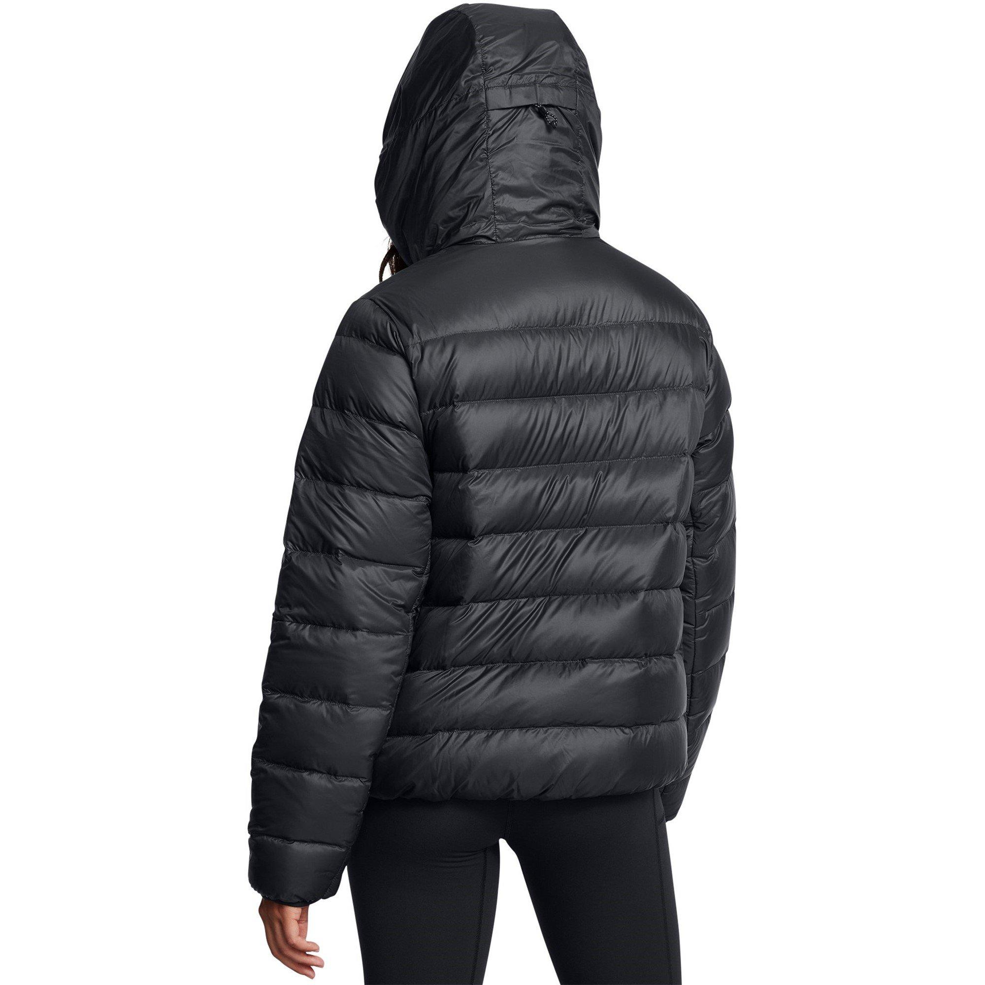 Black - Under Armour - Armour Legend Down Hooded Jacket Womens - 4
