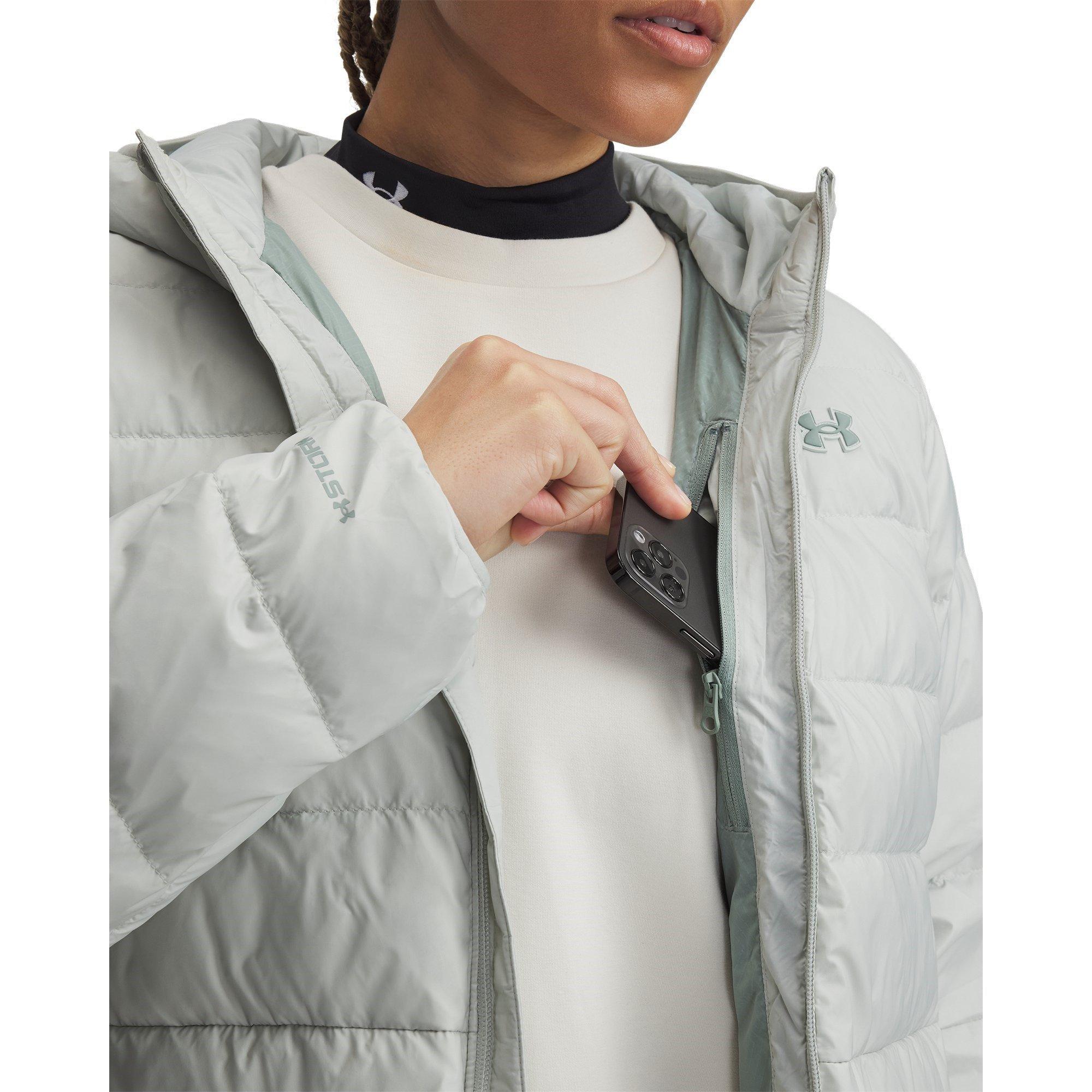 Green - Under Armour - Women's Legend Hooded Down Jacket - 3