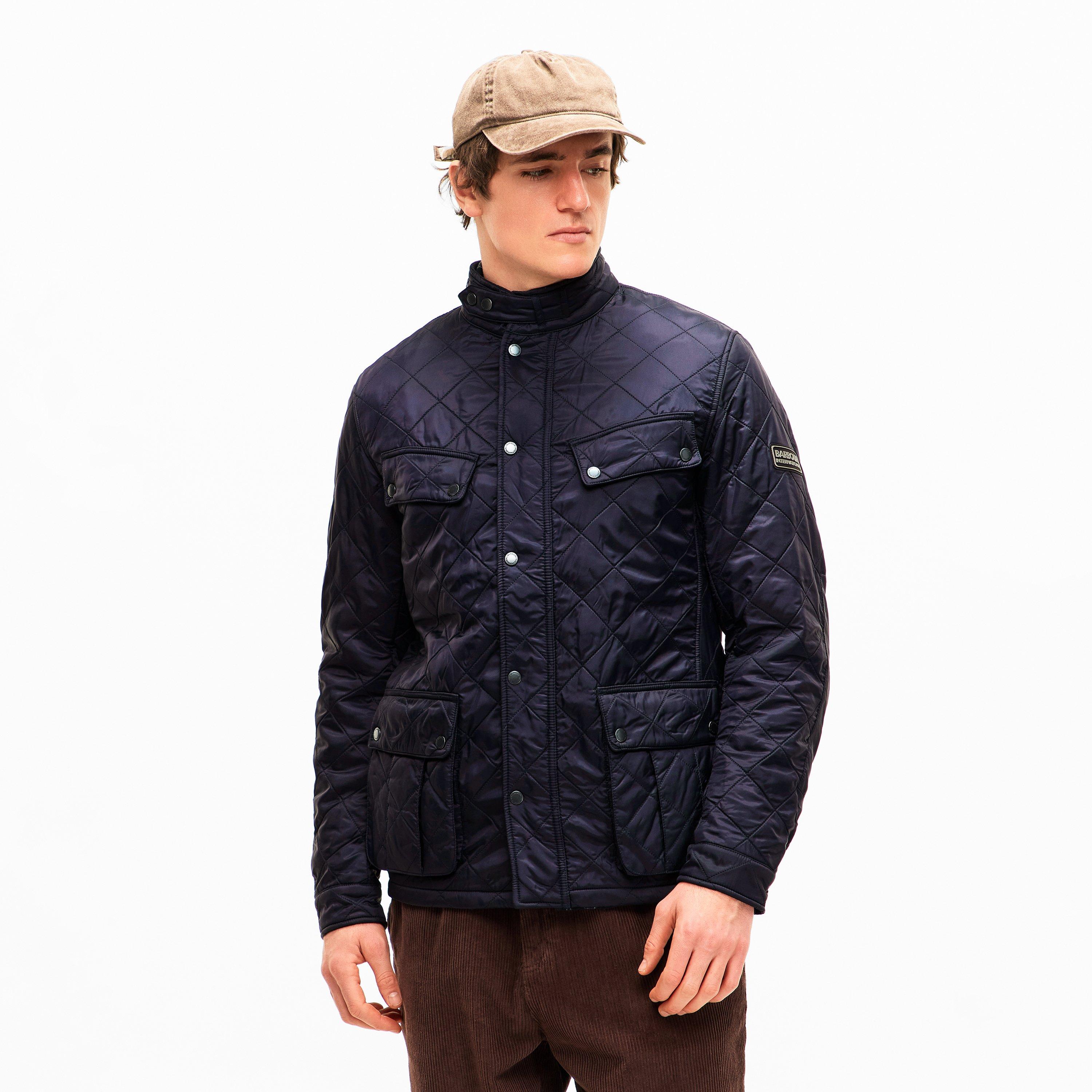 Navy NY91 - Barbour International - Mens Ariel Polarquilt Jacket - 3