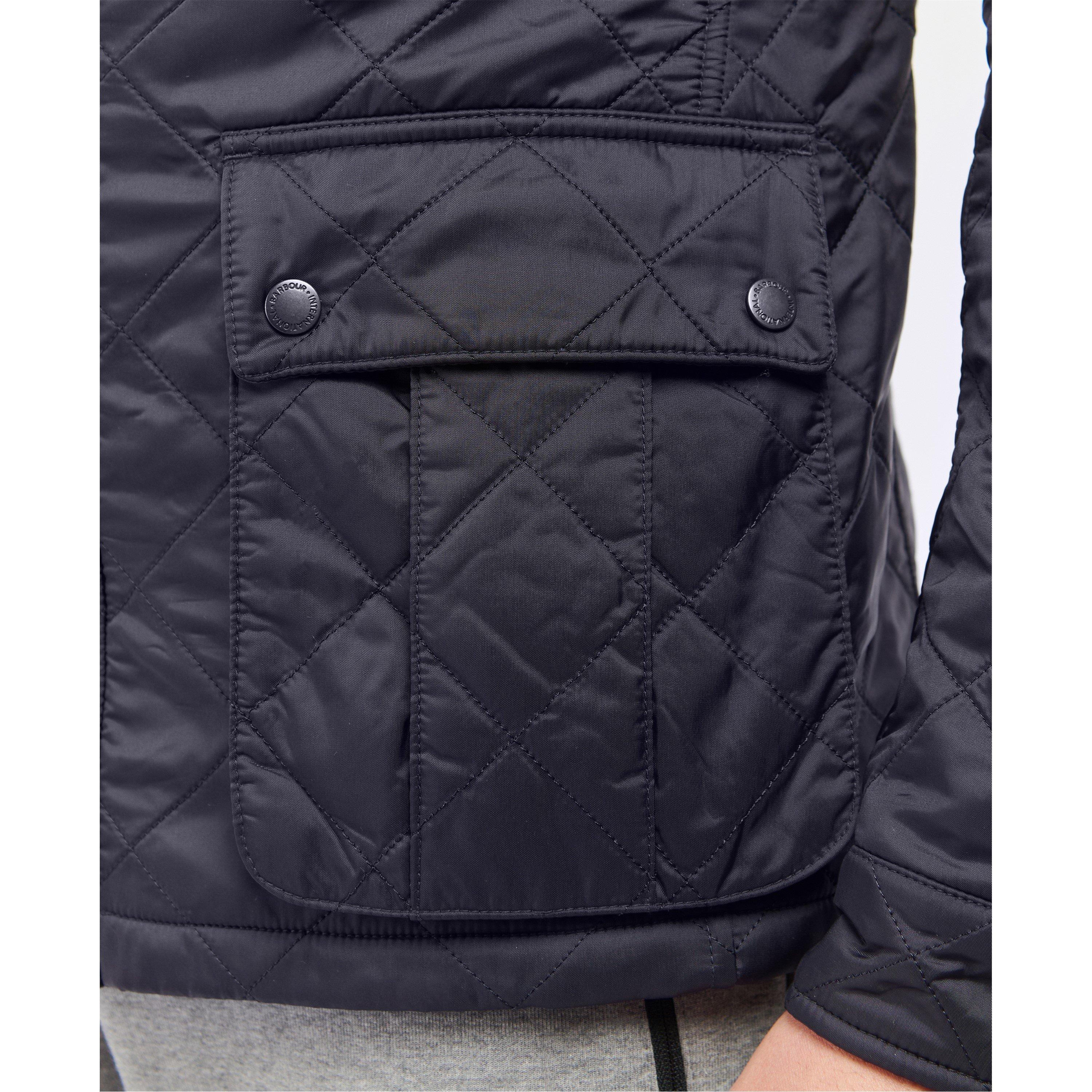 Navy NY91 - Barbour International - Mens Ariel Polarquilt Jacket - 13