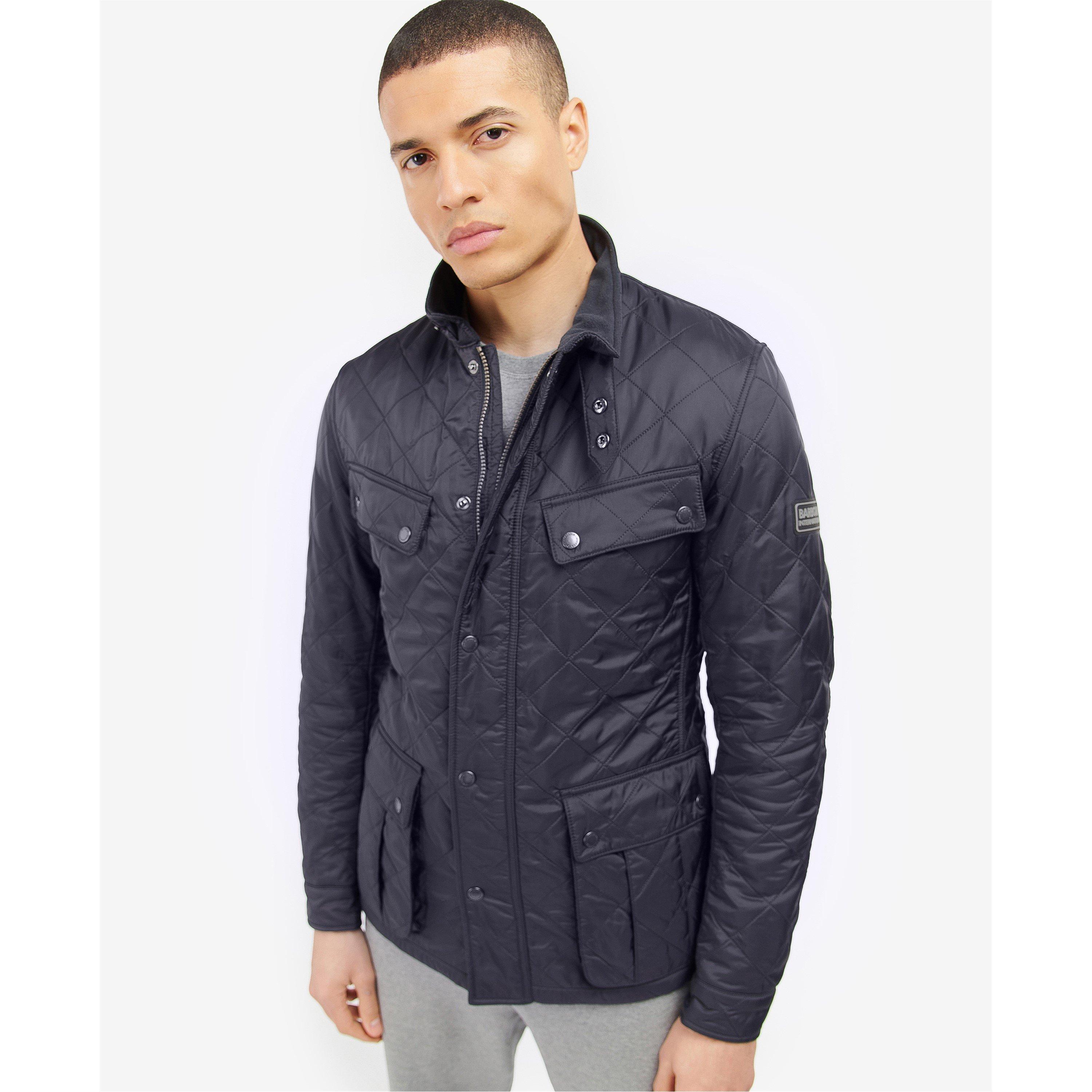 Navy NY91 - Barbour International - Mens Ariel Polarquilt Jacket - 3