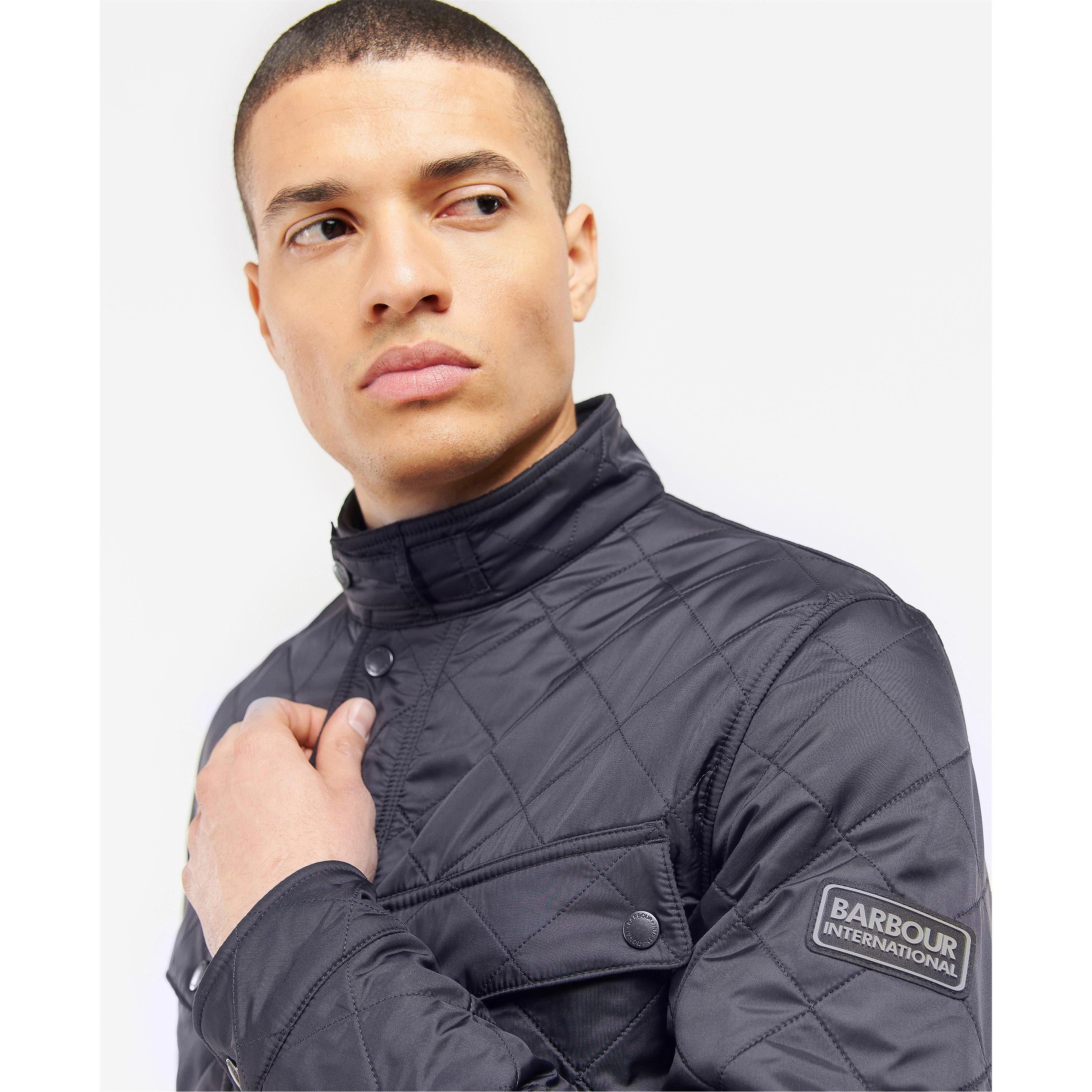 Navy NY91 - Barbour International - Mens Ariel Polarquilt Jacket - 5